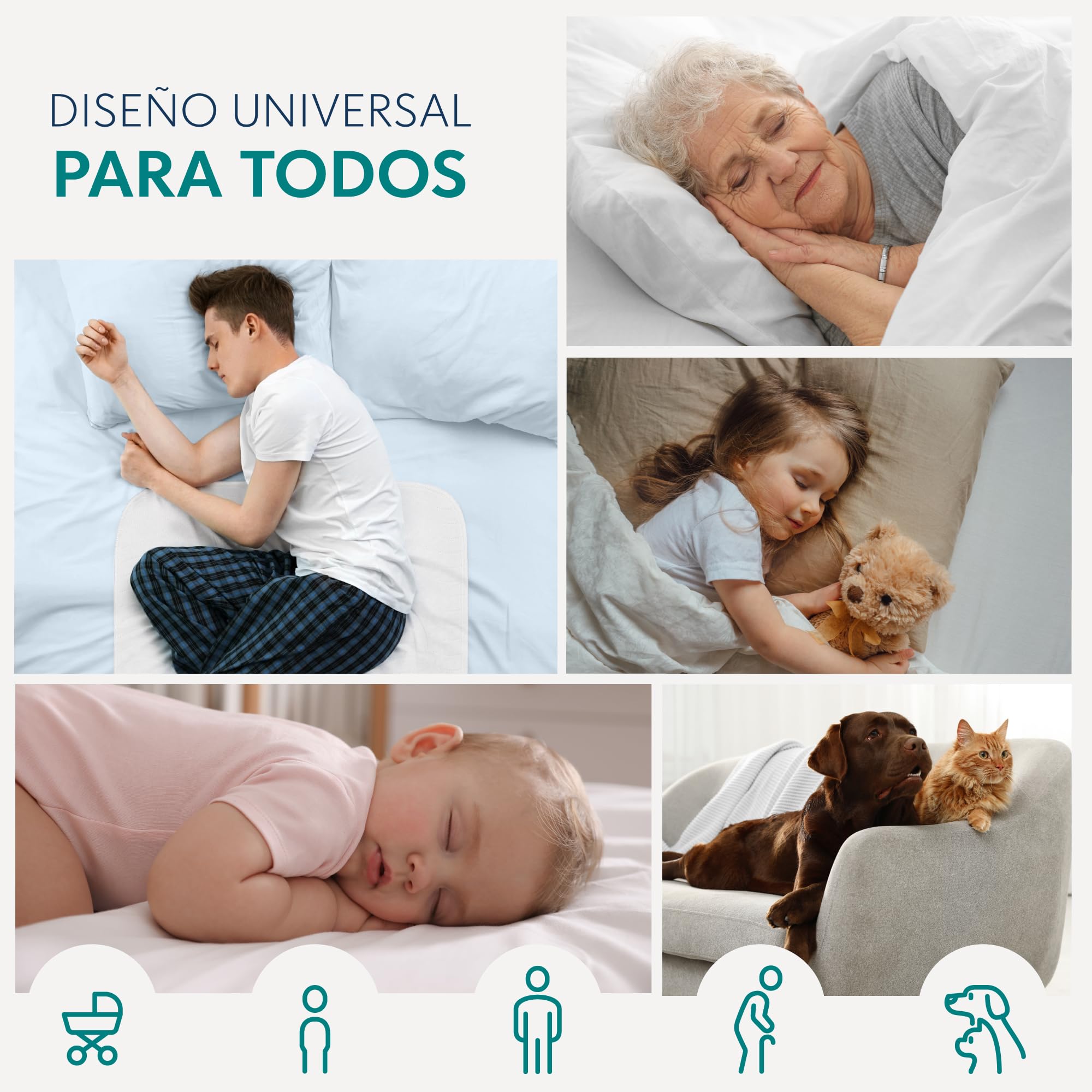 Dreamzie Protector Colchon Impermeable e Absorbente - 70 x 100 cm- Funda Colchon Lavable para Incontinencia