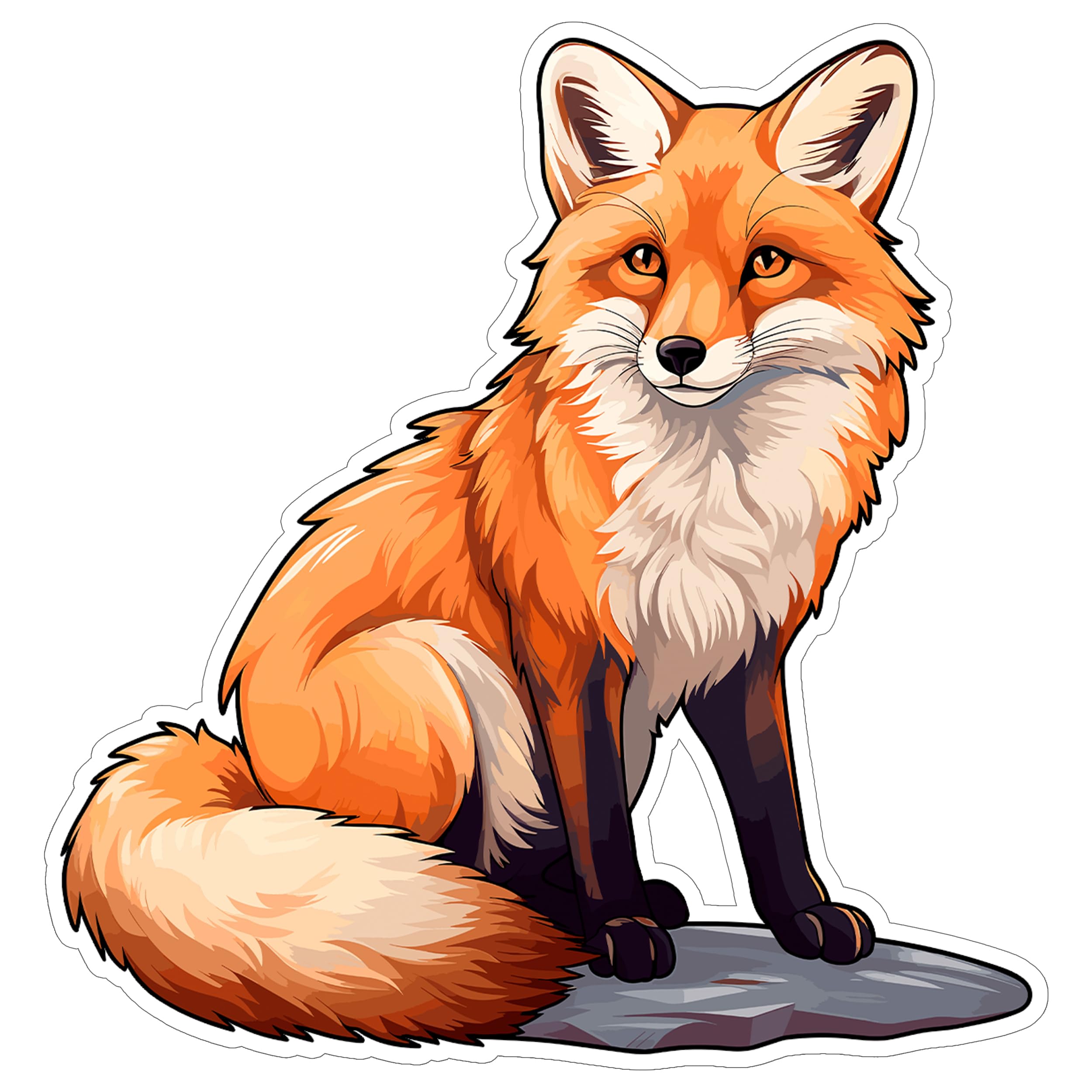 Amazon.com: Red Fox Sticker 4 Inch Waterproof Vinyl Decal ID44990