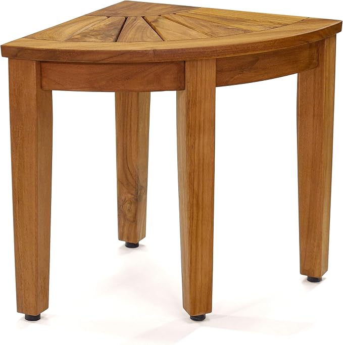 15.5" Teak Shower Bench From the Corner Collection