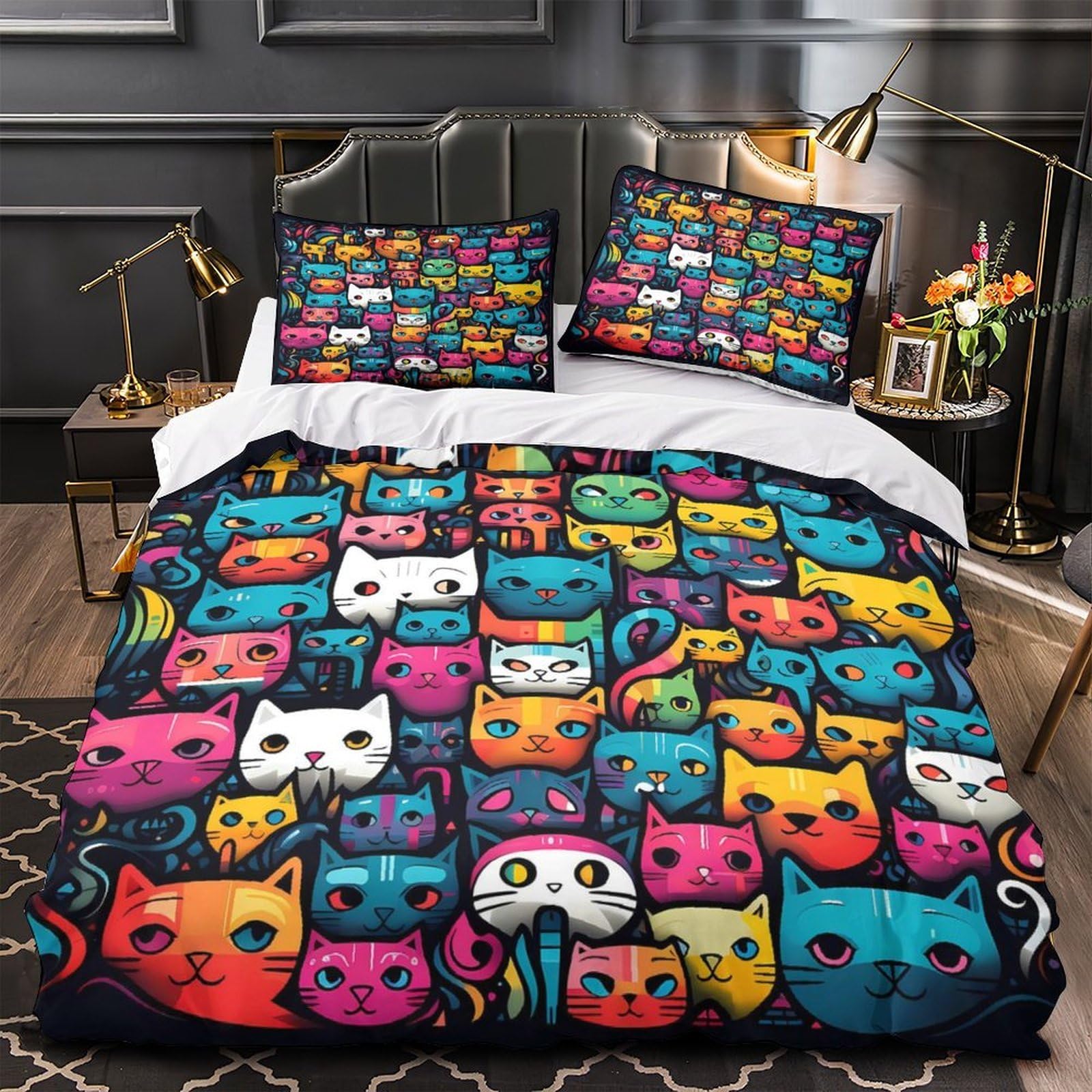 Housse de couette papillon pour chambre d'enfant et ado