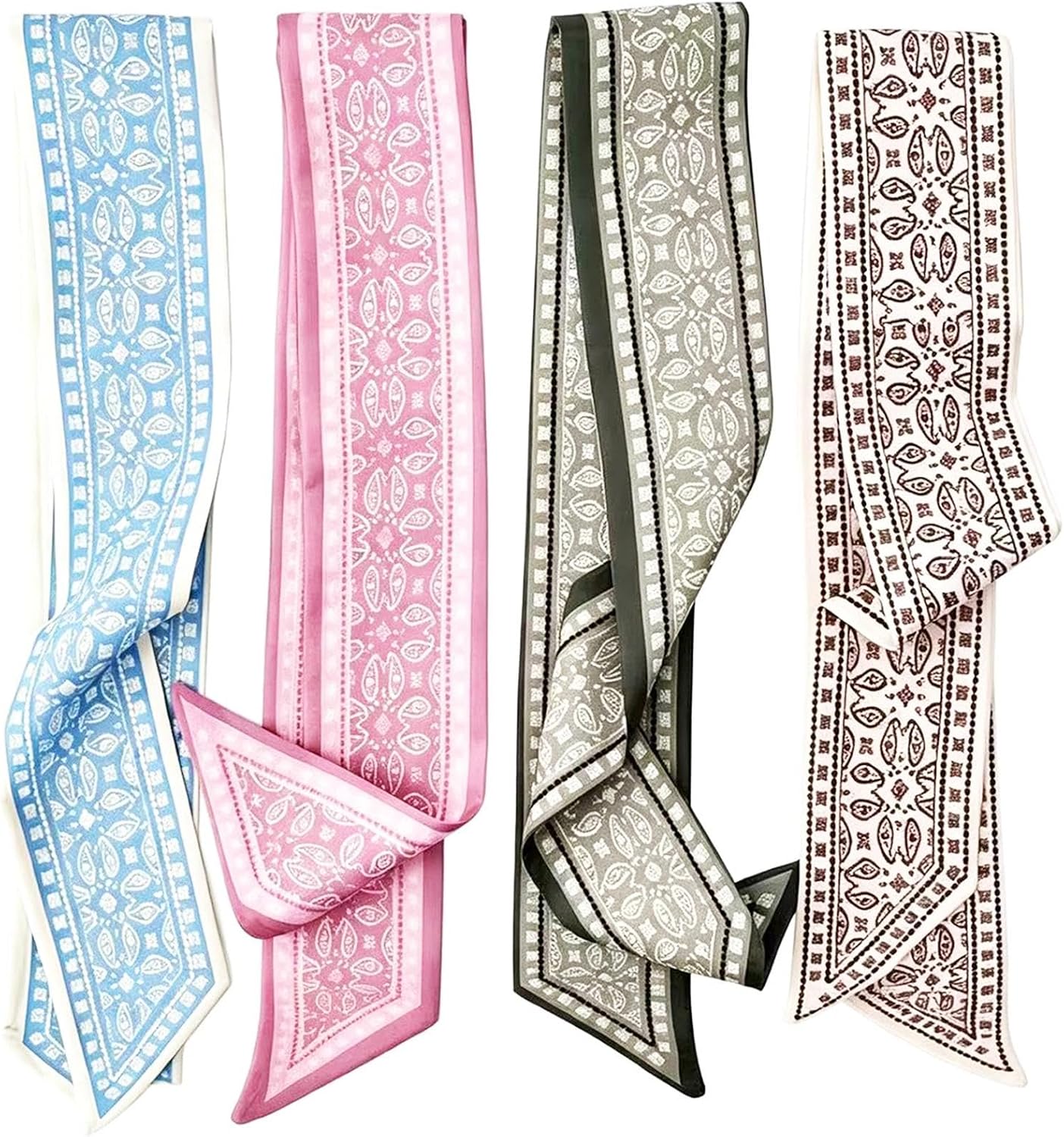 4 Pcs Women's Fashion Scarf, Multifunctional Neck Scarves, Headbands