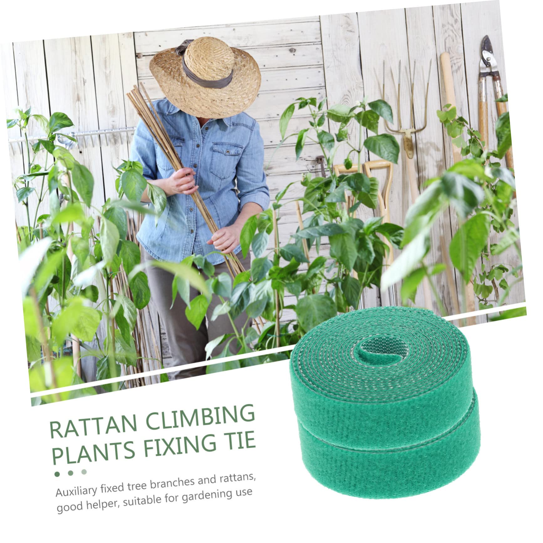 DOITOOL 4 Pz Nastro per Piante da Giardino Greengro Nastro di Rami di Fiori Tirante di Sostegno della Vite Cravatte di Fiori di Vite Vegetali Pianta di Gomma Nylon Elastico Piantina