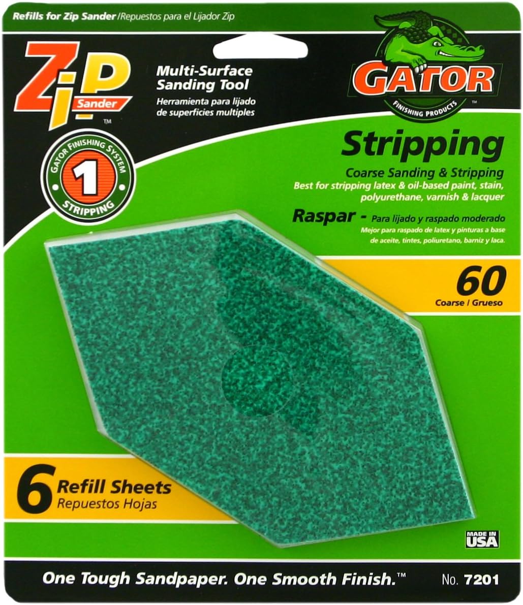 Gator Finishing 7201 Step1 Zip Sander Refill Sandpaper Sandpaper