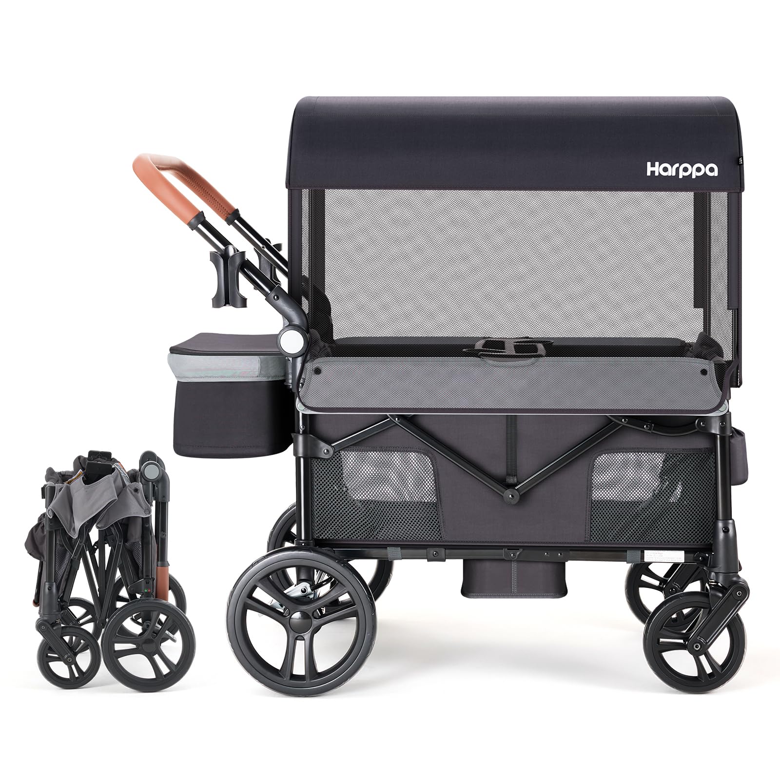 Harppa Remy Wagon Stroller for 2 Kids, 180Ibs Capacity with 2 Seater