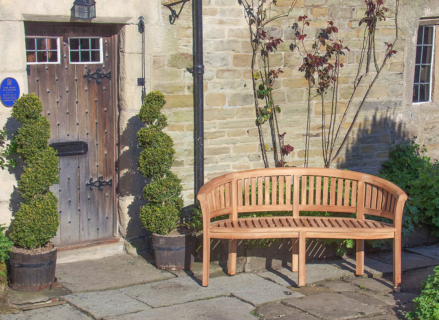 Banana Teak garden Bench three seat
