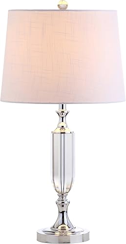 JONATHAN Y JYL2046A Bella - Lámpara de mesa LED de cristal de 27 pulgadas, lámpara de mesita de noche contemporánea para dormitorio, sala de estar,