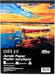 Hilroy Studio Pro Acrylic Paper, 9" x 12", 80 Pages, Top Bound, 235 GSM Acrylic White Paper (540046)