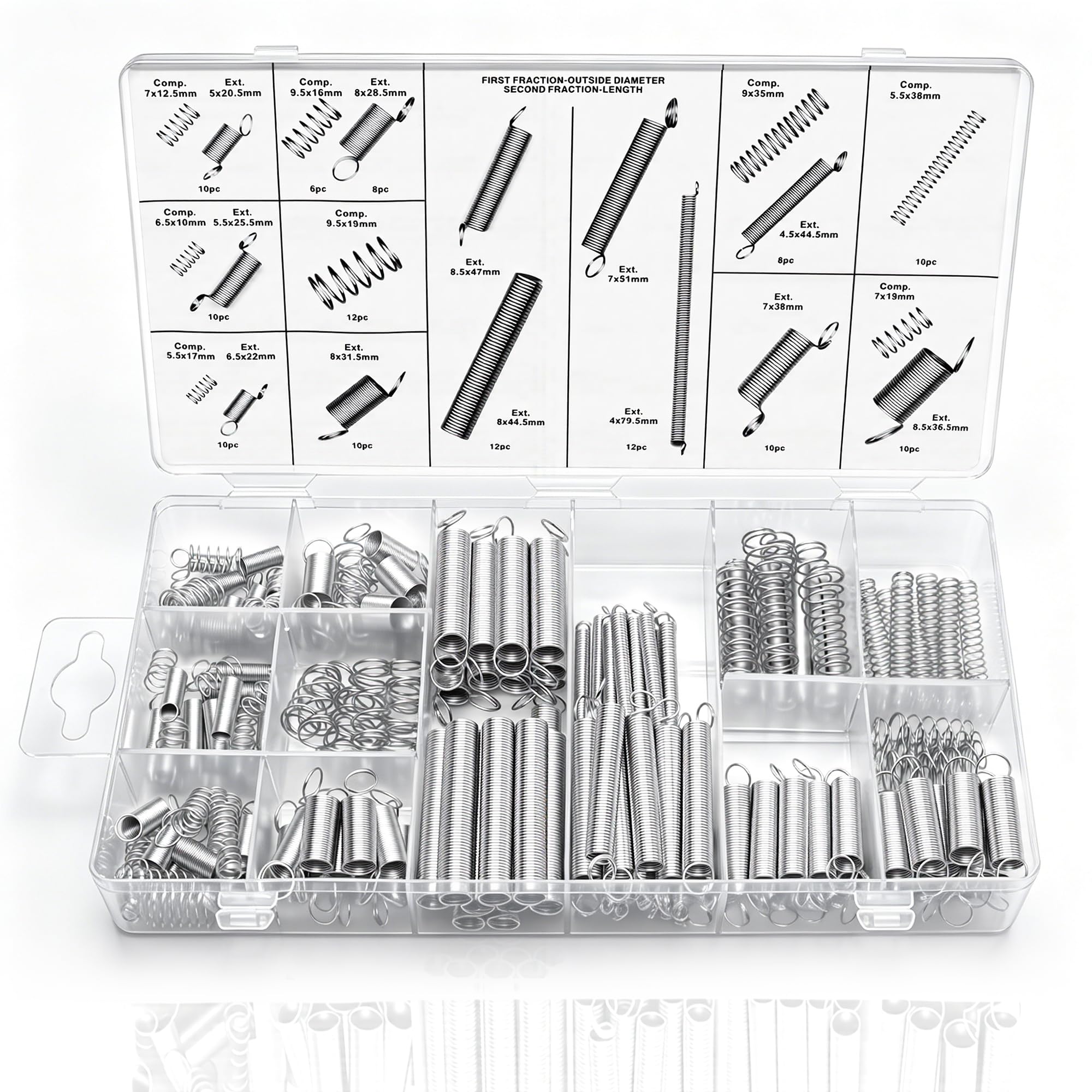 Dianrui 300PCS Compression Springs Assortment Kit 23 Different Sizes Small Spring 304 Stainless Steel Mechanical Mini Springs for DIY Repair Project — Amazon image 7