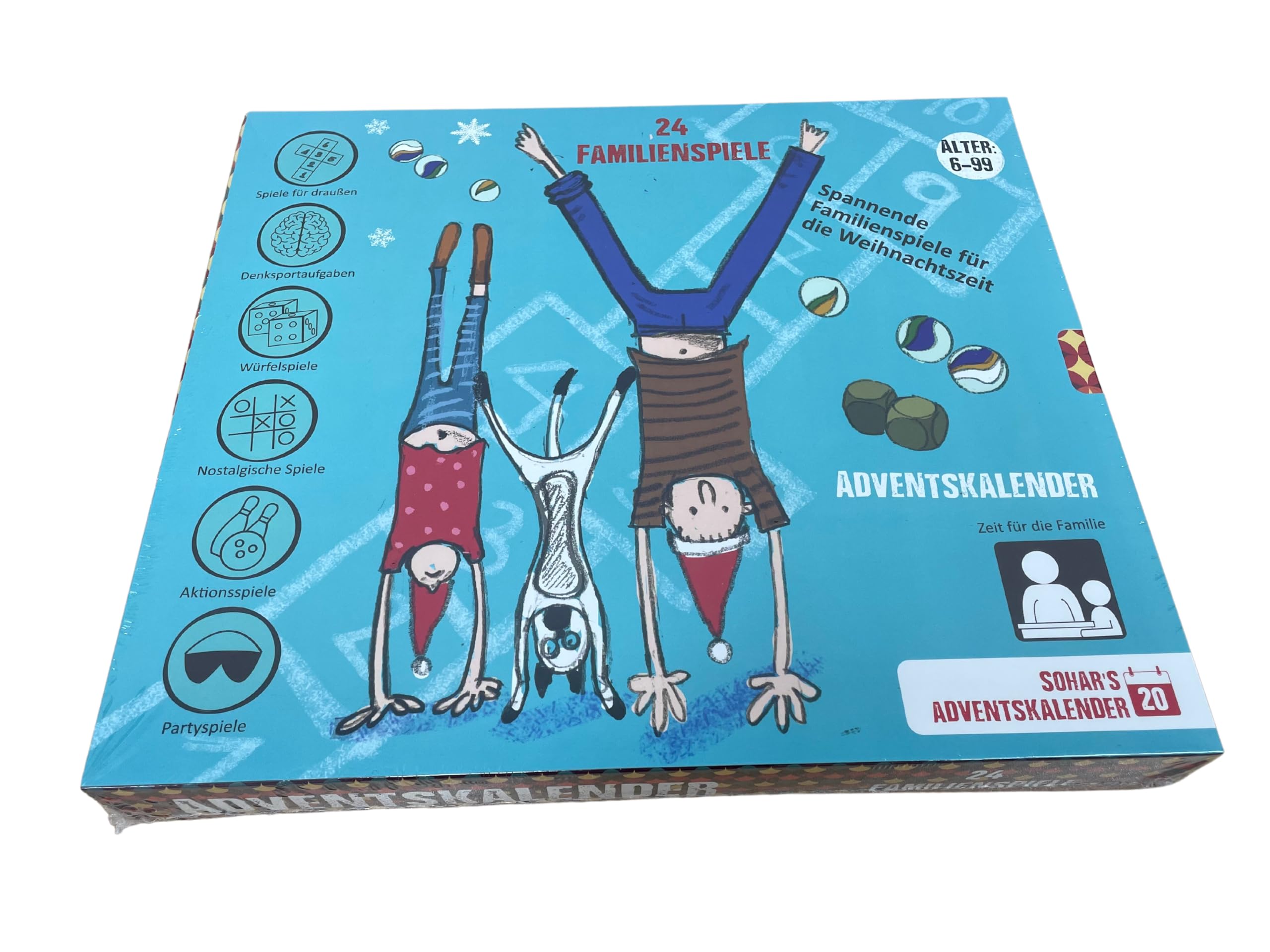 Adventskalender 2026 Spiele für die ganze Familie Die 24 besten Familienspiele in nur einer Box! Mit bebilderter Schritt-für-Schritt-Anleitung Ab 6 Jahren – Deutsche Ausgabe