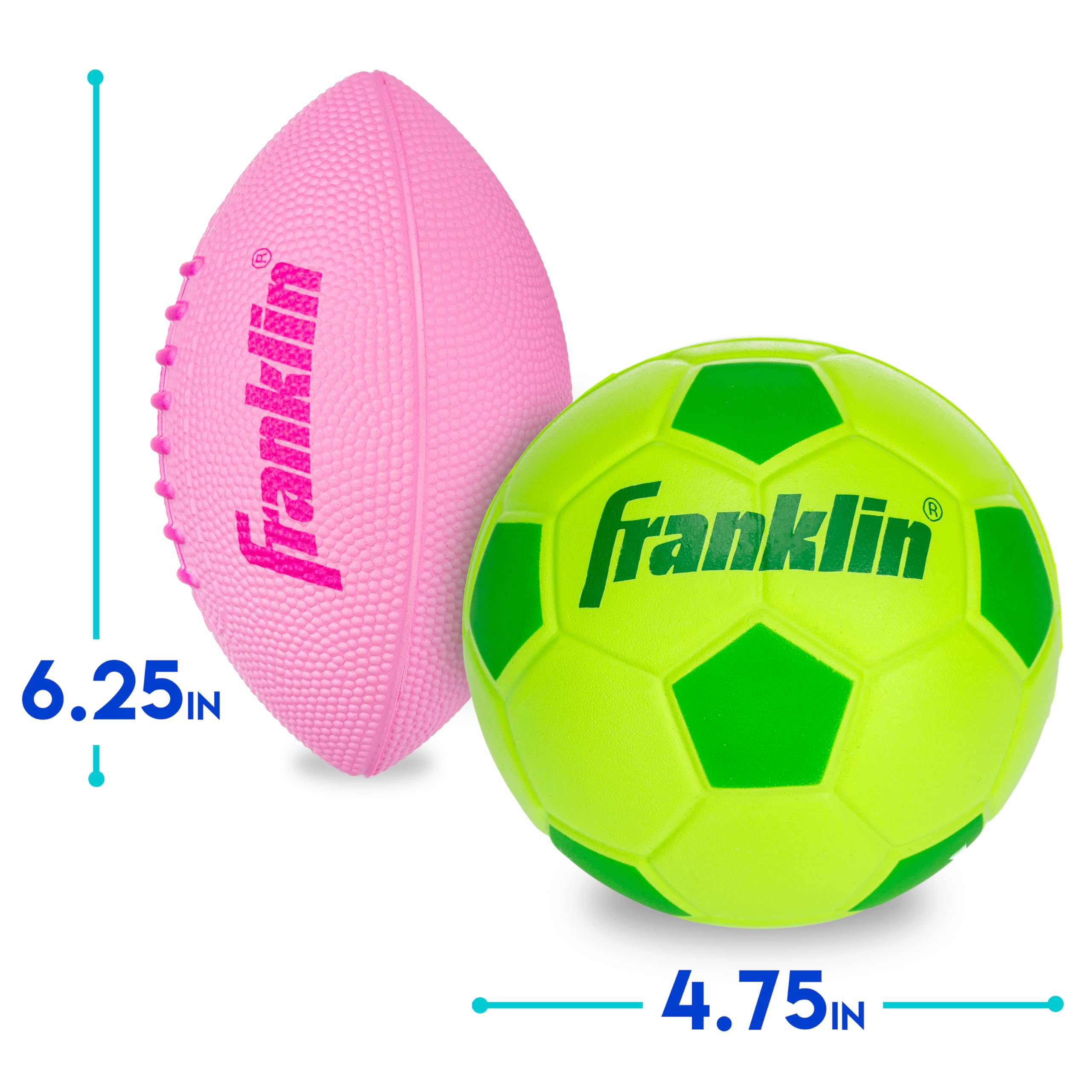 Franklin 60163 Mini Pro Brite - Pallone da calcio in schiuma