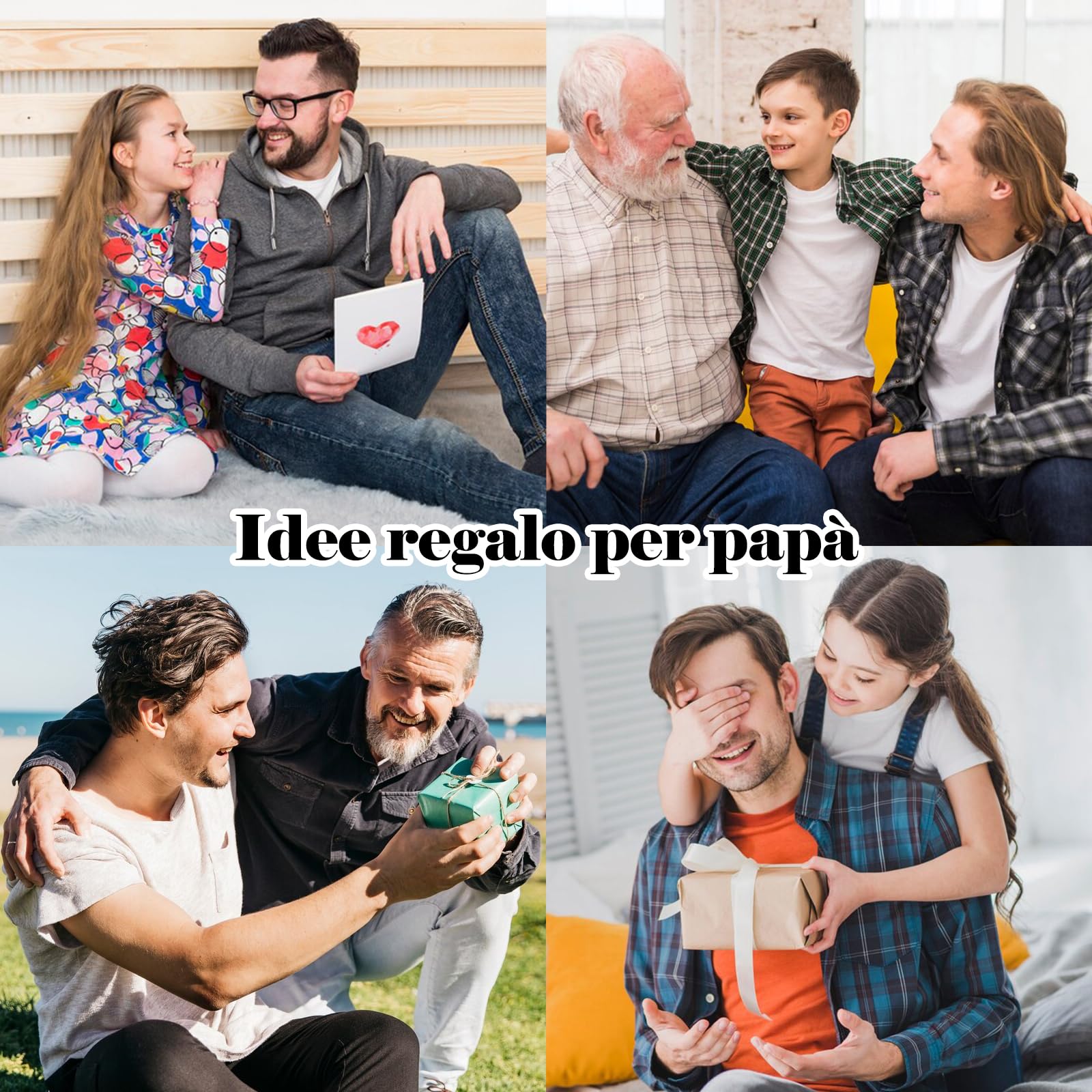 CheersLife Regalo Festa del Papà Idee Regalo per Papà, Regalo Compleanno Papà Bracciale Papà Personalizzato Intrecciata Bracciale Cuoio Uomo PAPÀ Regali Per Papà