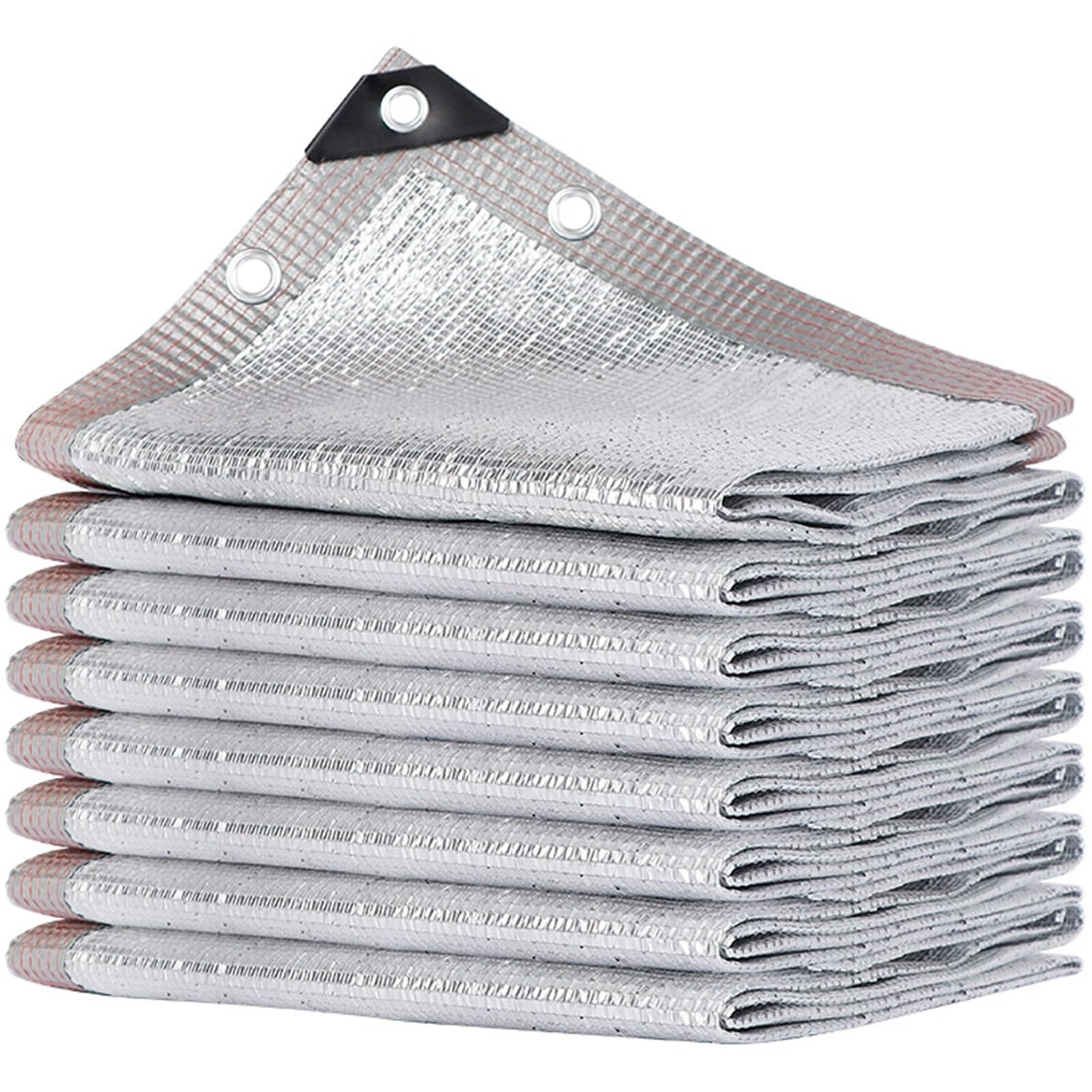 Tissu pare-soleil durable aluminium 5 x 5 m imperméable avec œillets