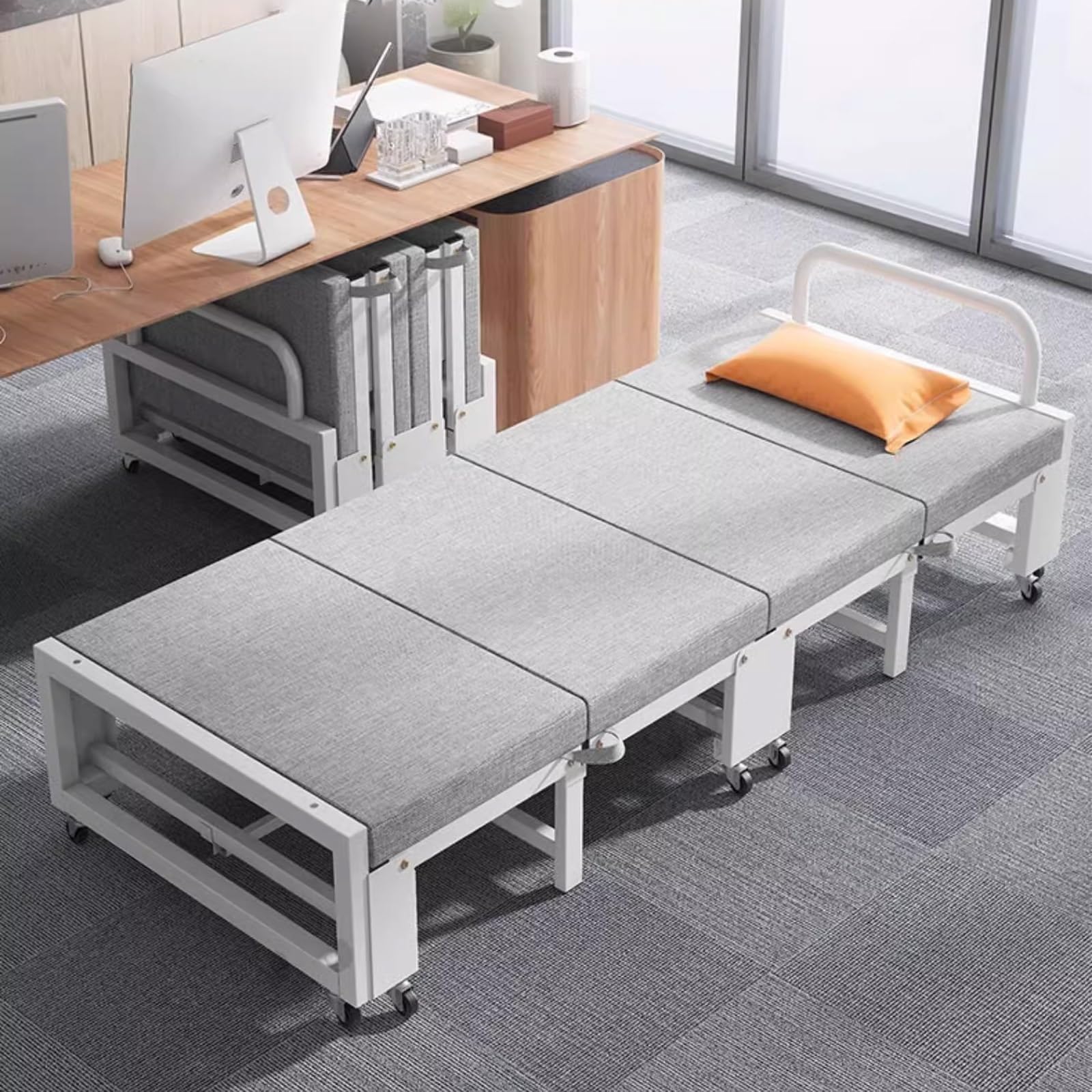 Cama Plegable con Estructura de Acero y colchón