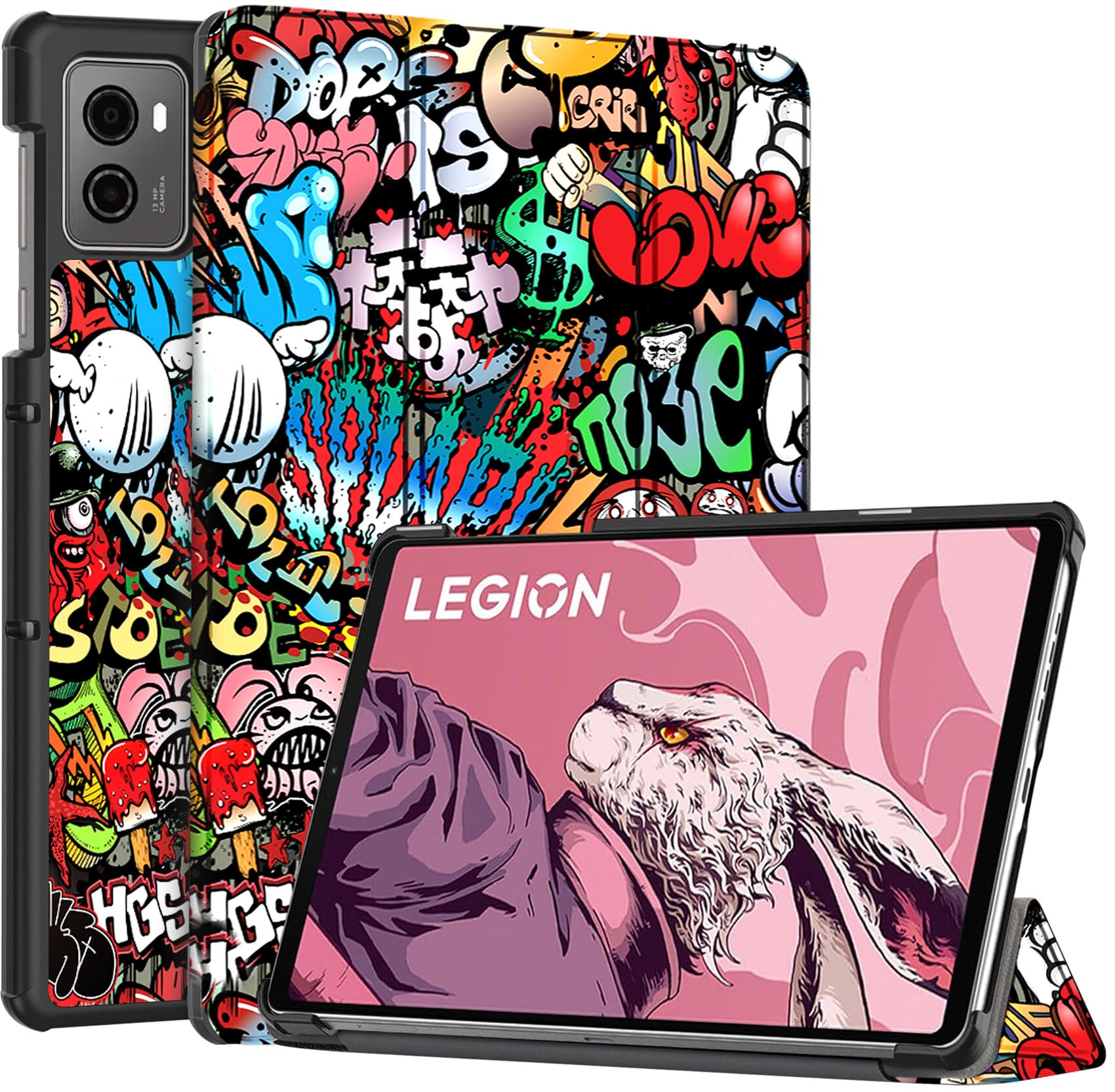 Robustrion Cover for Lenovo Legion 8.8 inch Cover Case, Trifold Flip Cover for Lenovo Legion 8.8 inch Tablet [ Auto Sleep Wake Support] - Hippy (B0D9FZKM73) Amazon Price History, Amazon Price Tracker