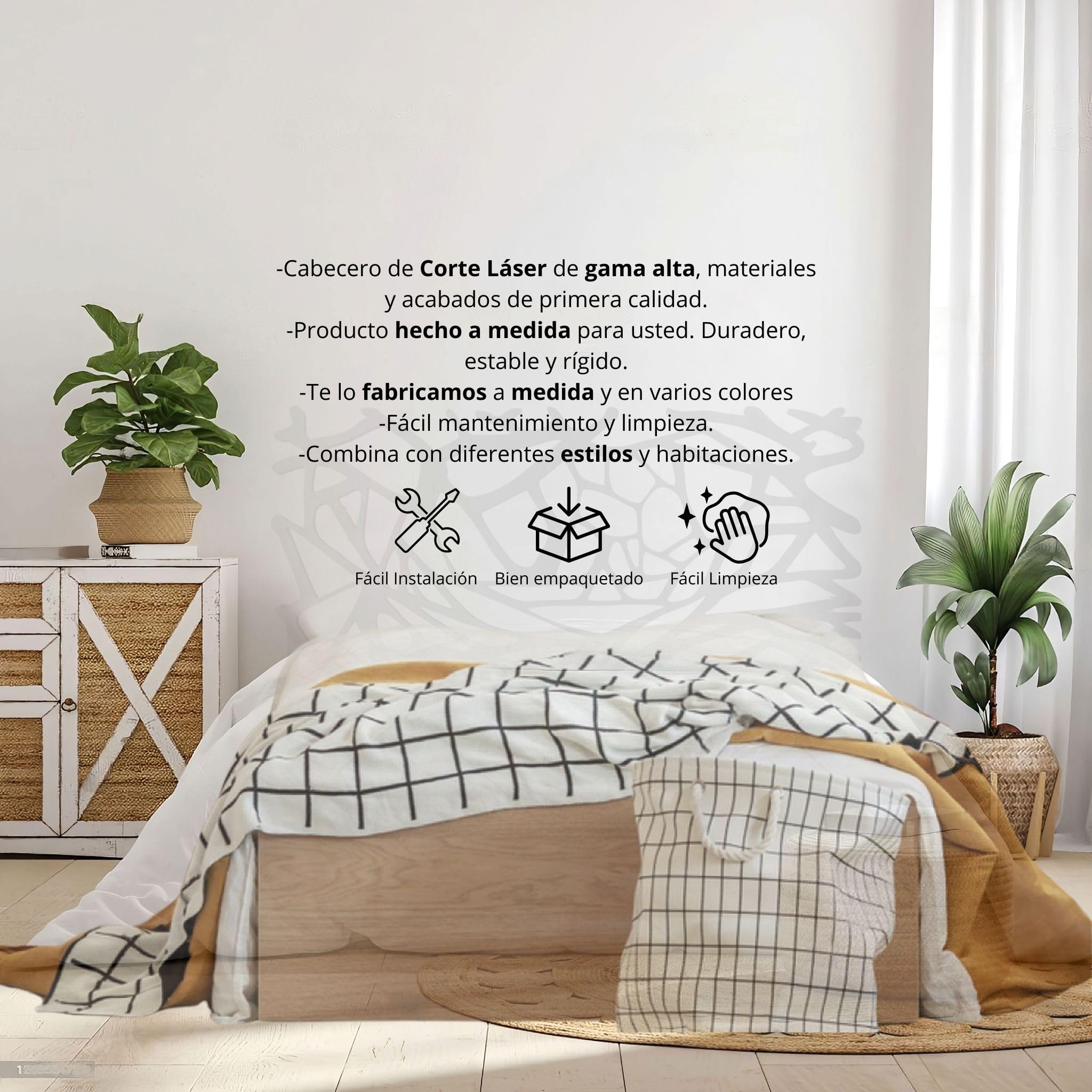 El Herrero Cabecero de Forja Corte Láser Urbe | Cabezal para Cama de Matrimonio e Individual | Producto Artesanal de España