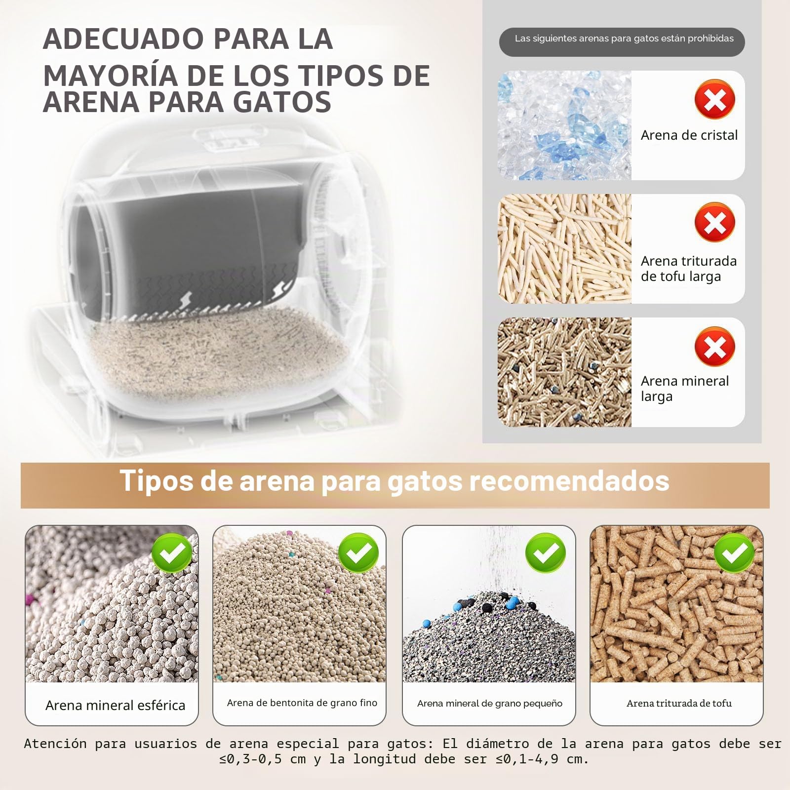 Bandeja higiénica autolimpiante para gatos, eléctrica, autolimpiante, bandeja higiénica automática para gatos con app, cerrada para hogares con varios gatos, formato XXL, aislamiento de olores