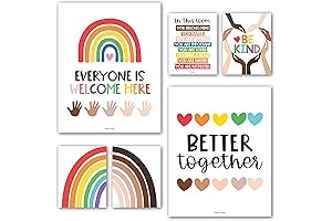 Hadley Designs Diversity Classroom Poster Set: Safe Space Sign, Everyone Welcome Here
