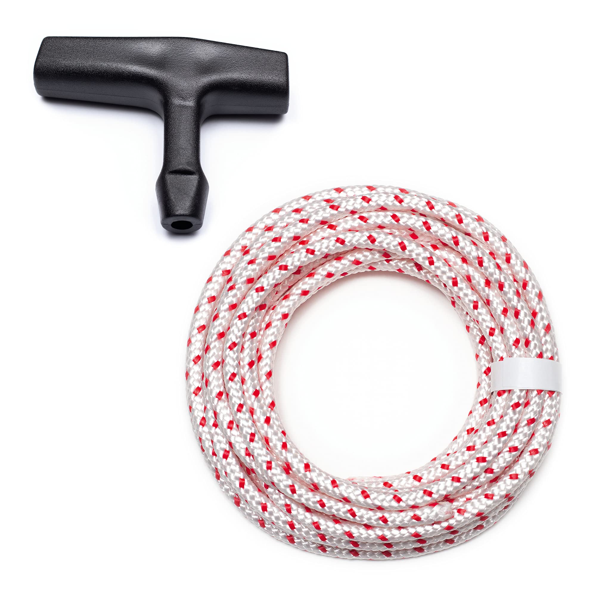 10 Meter Starterseil Für Motorsägen & Gartengeräte – Rot/weiß, 4,5 Mm, Inkl. 1 Startergriff