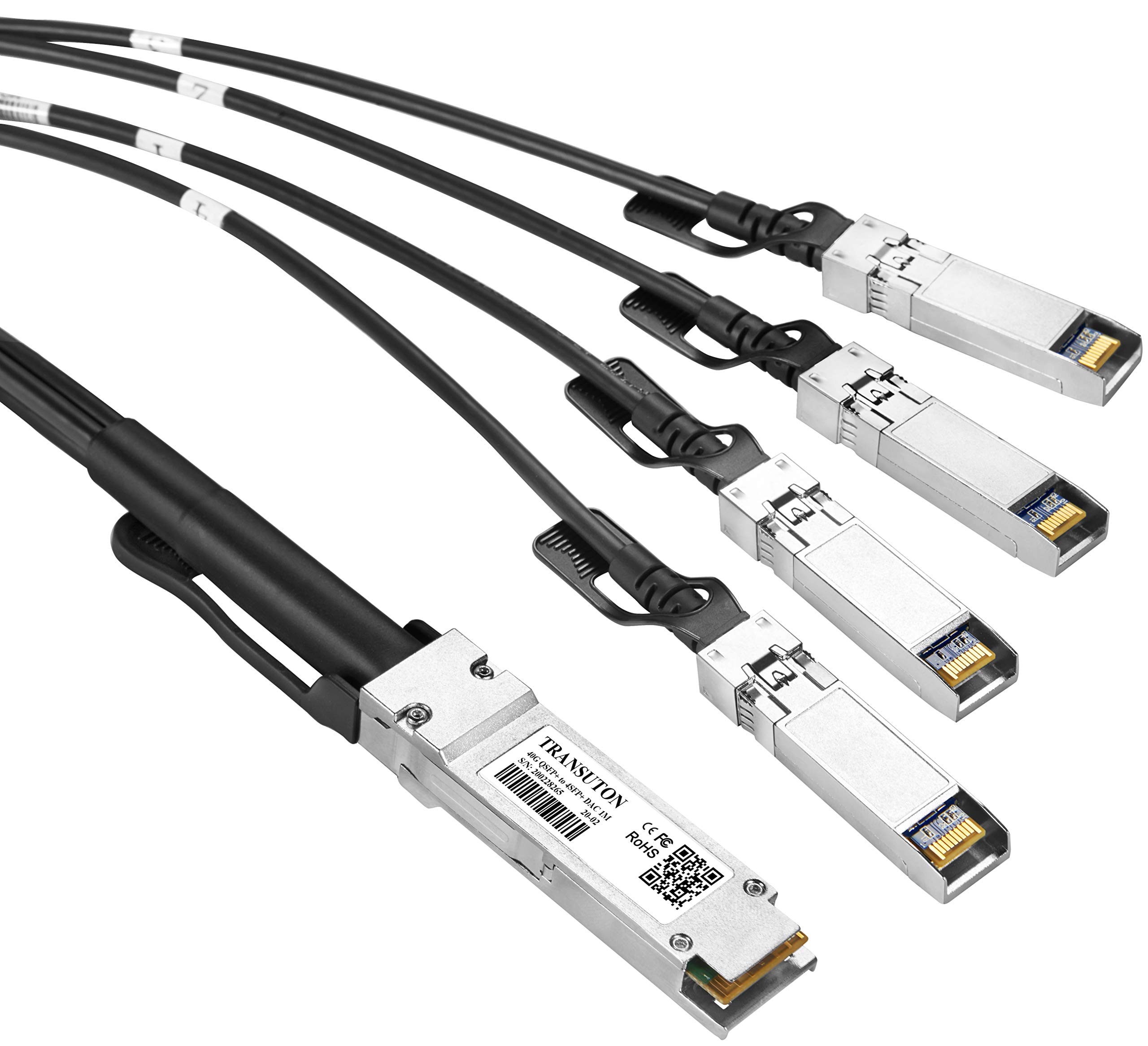 Kabel 40G QSFP+ do 4xSFP+ Breakout Twinax | 40 Gbps-CR4 DAC pasywny kabel DAC do urządzeń Arista CAB-Q-S-5M, 5 metrów (16,4 stóp)