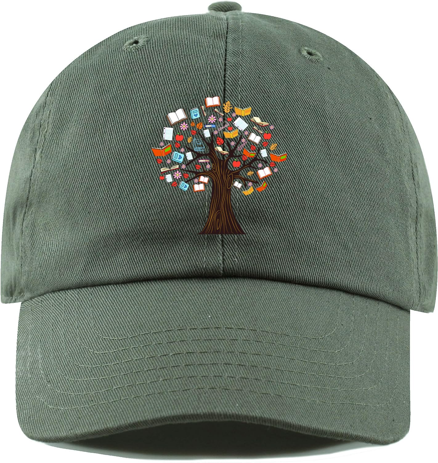 Printed Caps Stylish Cotton Baseball Cap for Men and Women Fashionable Headwear with Adjustable Buckle Free Size Coffee Darkgrey (Tree)-image-10