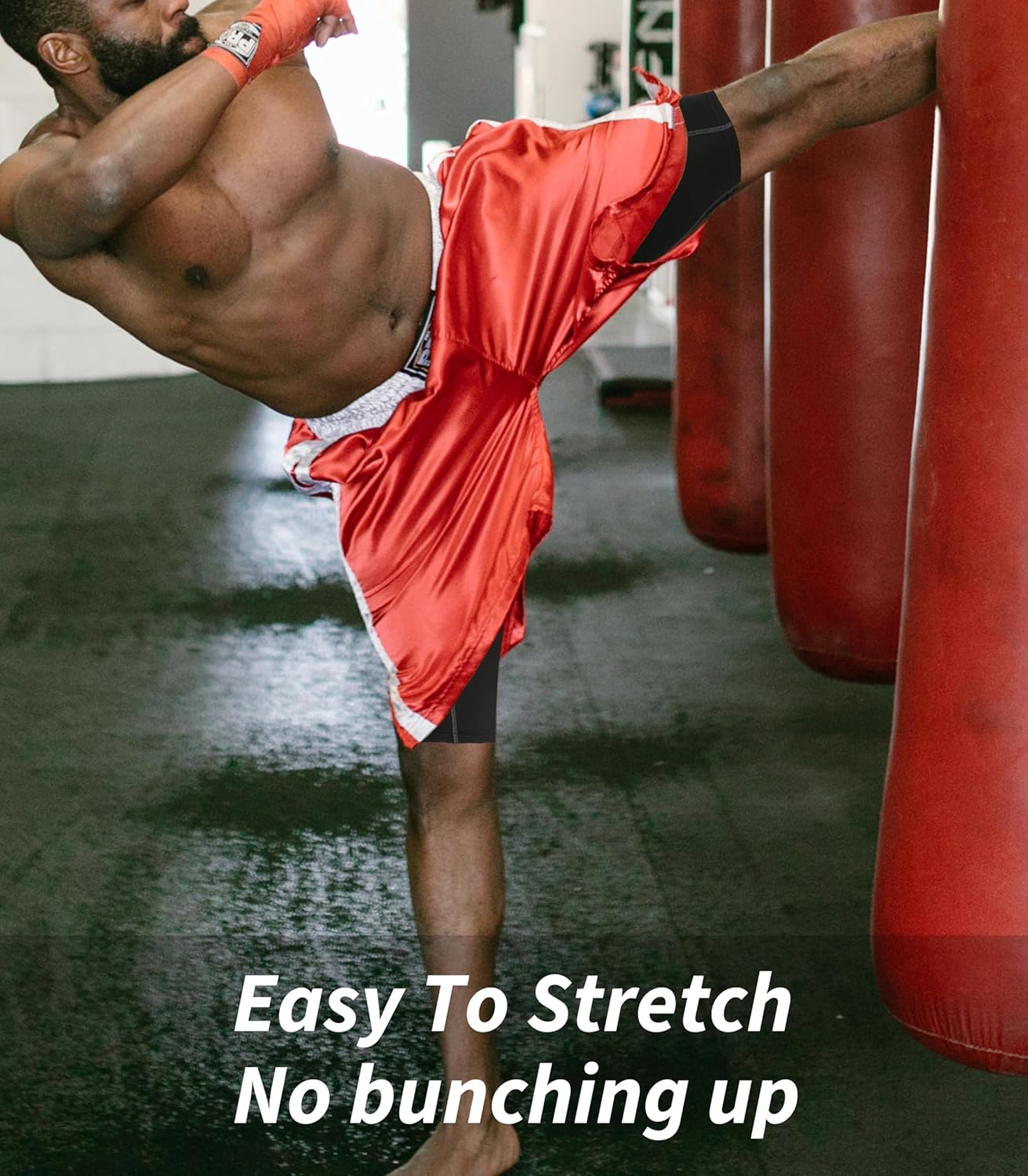 Comfneat Men's 9" Long Boxer Briefs Sports Performance Breathable Underwear 4-Pack - Image 4