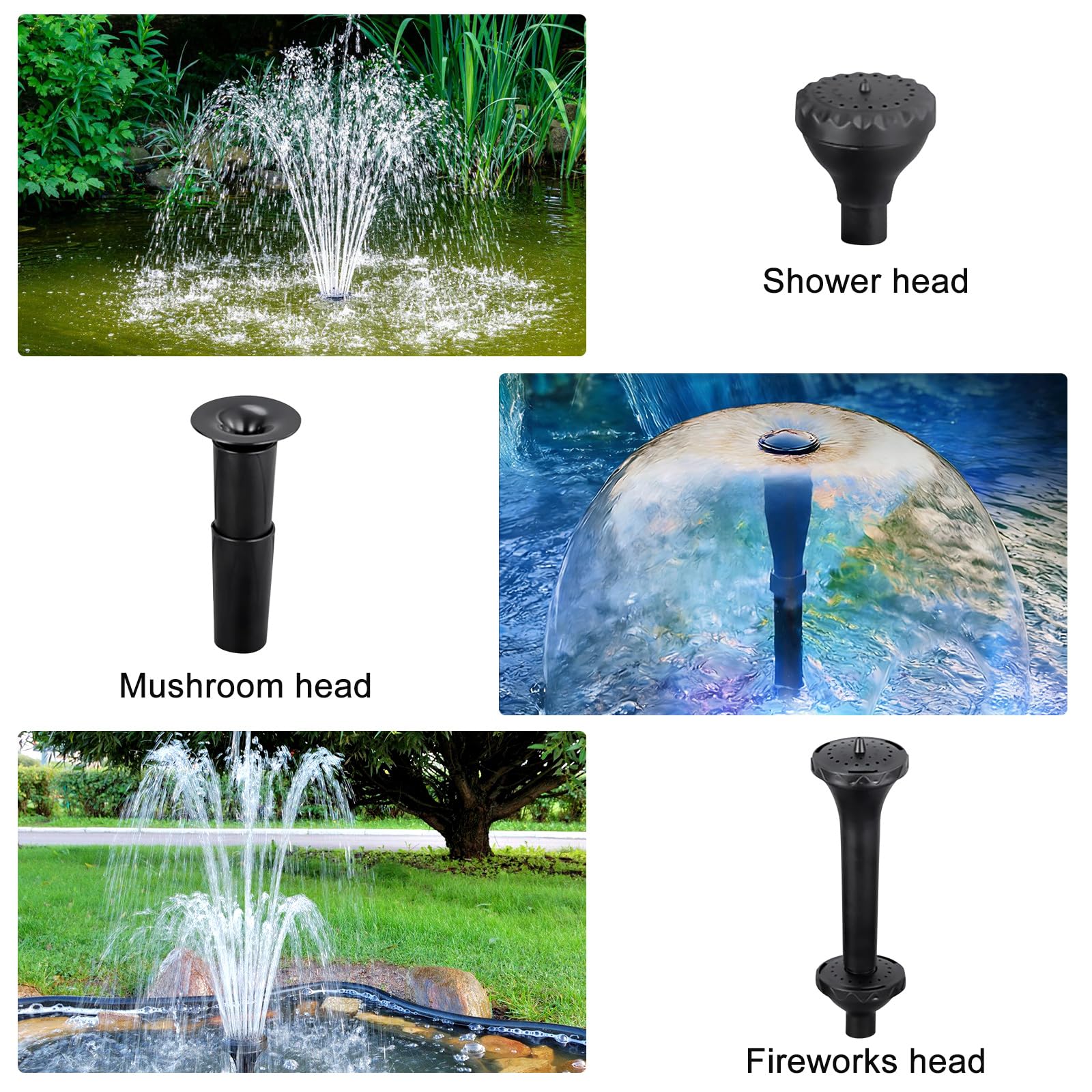 Pompe de fontaine extérieure, 25W 2000L/H Pompe pour étang, pompe de fontaine avec filtre, petite pompe de fontaine avec lumière, pompes d’étang, pompe d’étang, pompe à eau pour aquarium pour bassin d