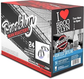 Flavored Coffee Pods Compatible with K Cup Brewers Including 2.0, Vanilla Skyline, 24 Count