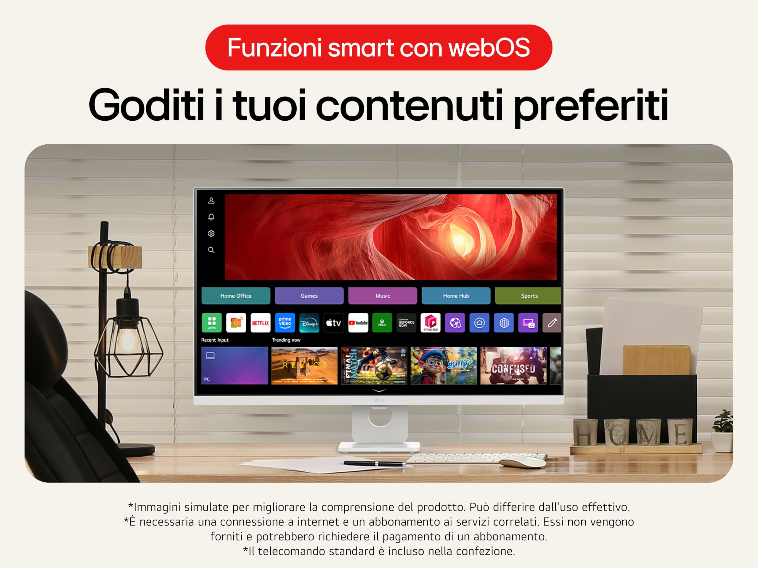 LG 32U721SA 4K Smart Monitor - HDR Wi-Fi BluETOOTH - Dettaglio