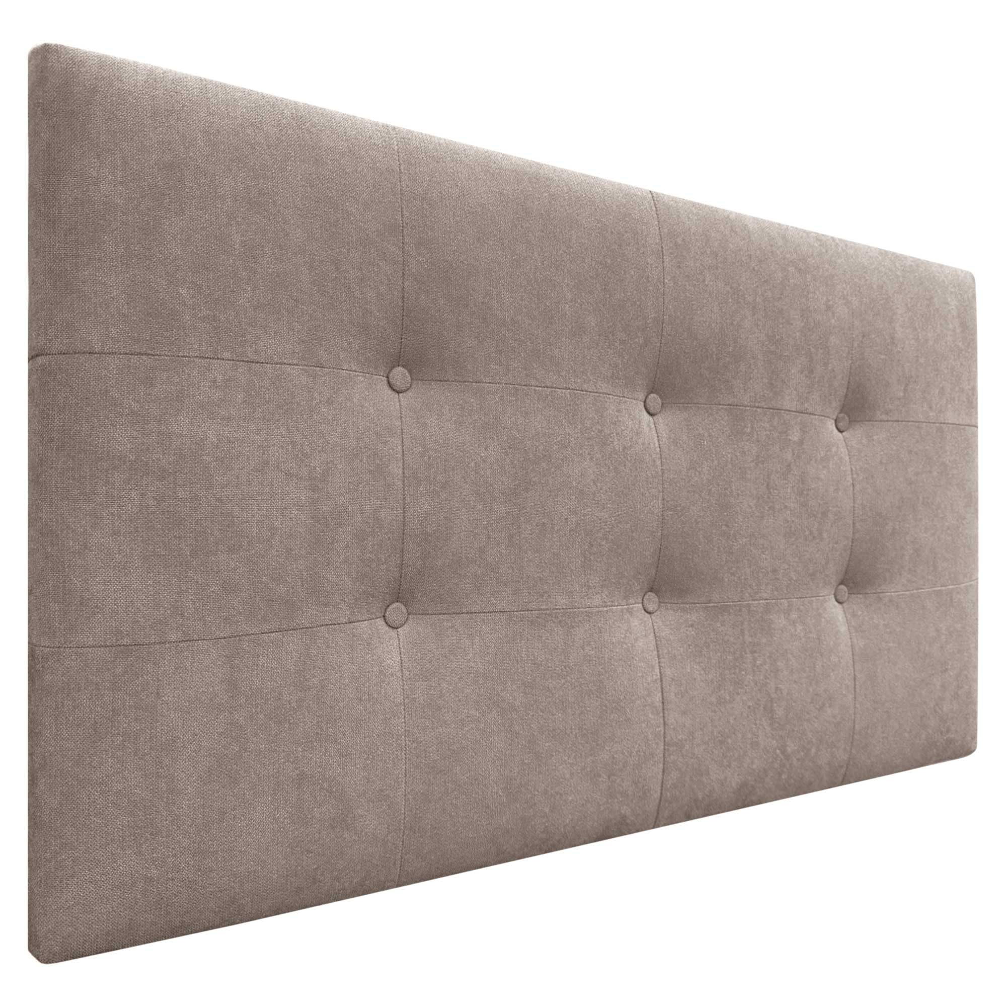 DHOME Cabecero, Cabezales de Cama Acolchado Capitoné 8cm de Grosor. Cabezal tapizado ACUALINE Tela y Polipiel. Cabeceros de Cama Matrimonio e Individual (Tela Tierra, 110cm (Camas 80/90/105))