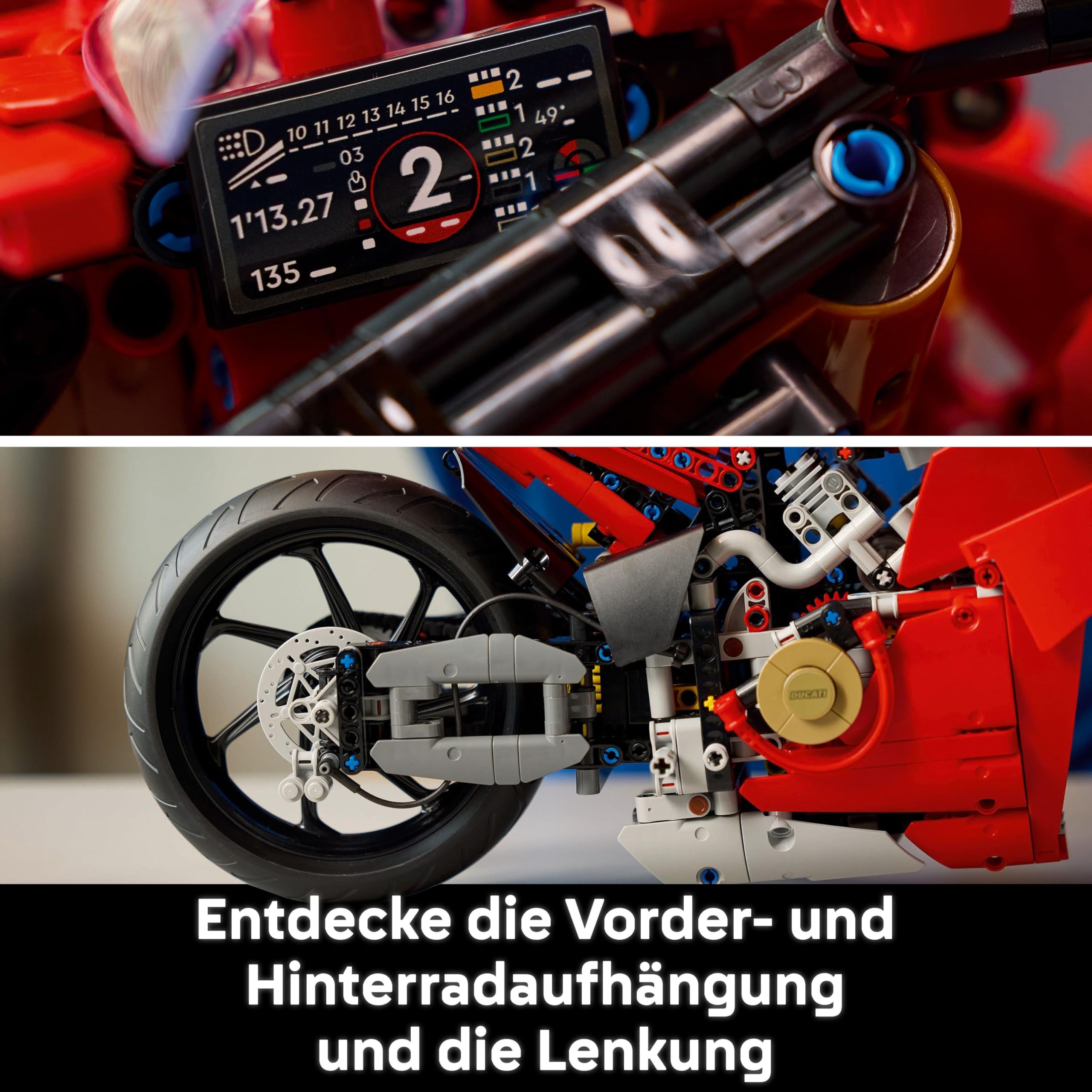LEGO Technic Ducati Panigale V4 S Motorrad, baubares Motorradmodell, Bausets für Erwachsene, Männer und Frauen, ab 18 Jahren, Geschenkidee für Fans von Ducati und Motorrädern 42202