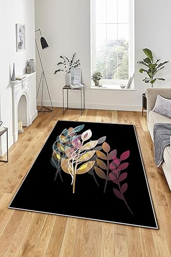 LaModaHome Alfombra antideslizante  Alfombra suave lavable a máquina, para dormitorio, interior y exterior, resistente a las manchas, para sala de