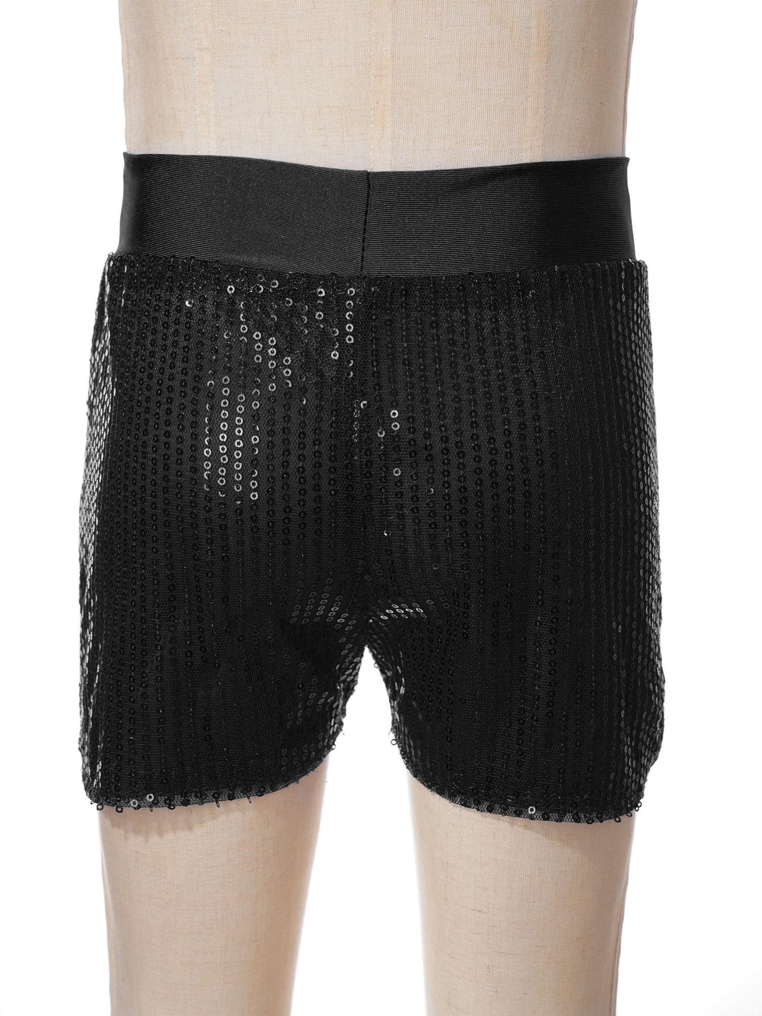 Alvivi Pantalones Cortos de Danza para Niñas con Lentejuelas Brillantes Pantalones de Baile Moderno Jazz con Cintura Elástica Shorts Rendimiento 3-12 Años