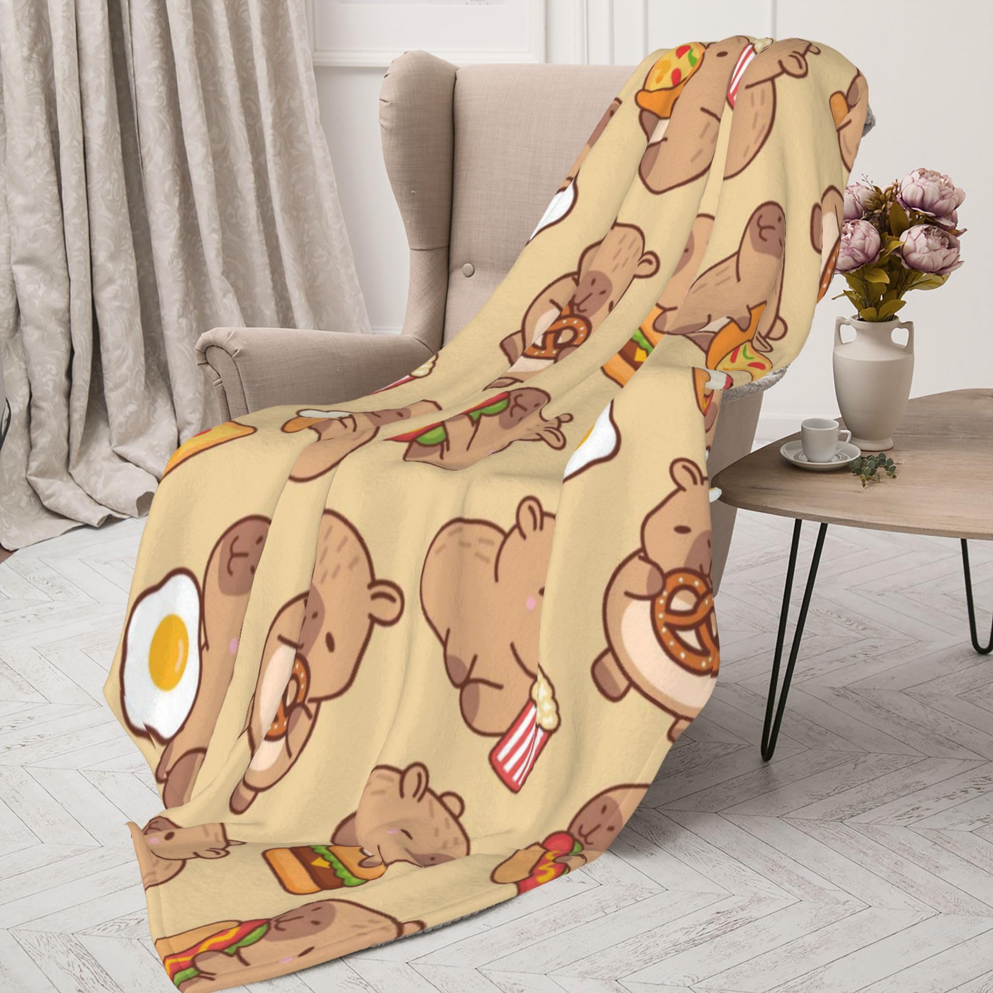 Gelasgo Capybara Throw Blanket Ultra Soft Flannel Blanket - Image 4