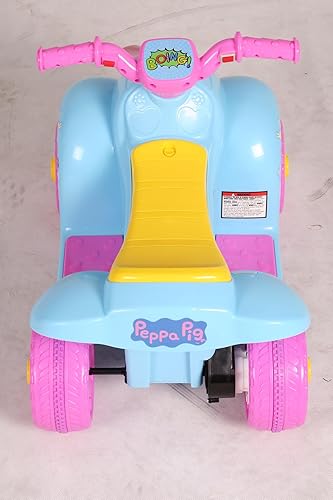 Miniatura 5 de Peppa Pig - Cuatrimoto eléctrico de 6 V, con licencia oficial, accionamiento con botón, diseño seguro y estable de 4 ruedas, juguete para niños para