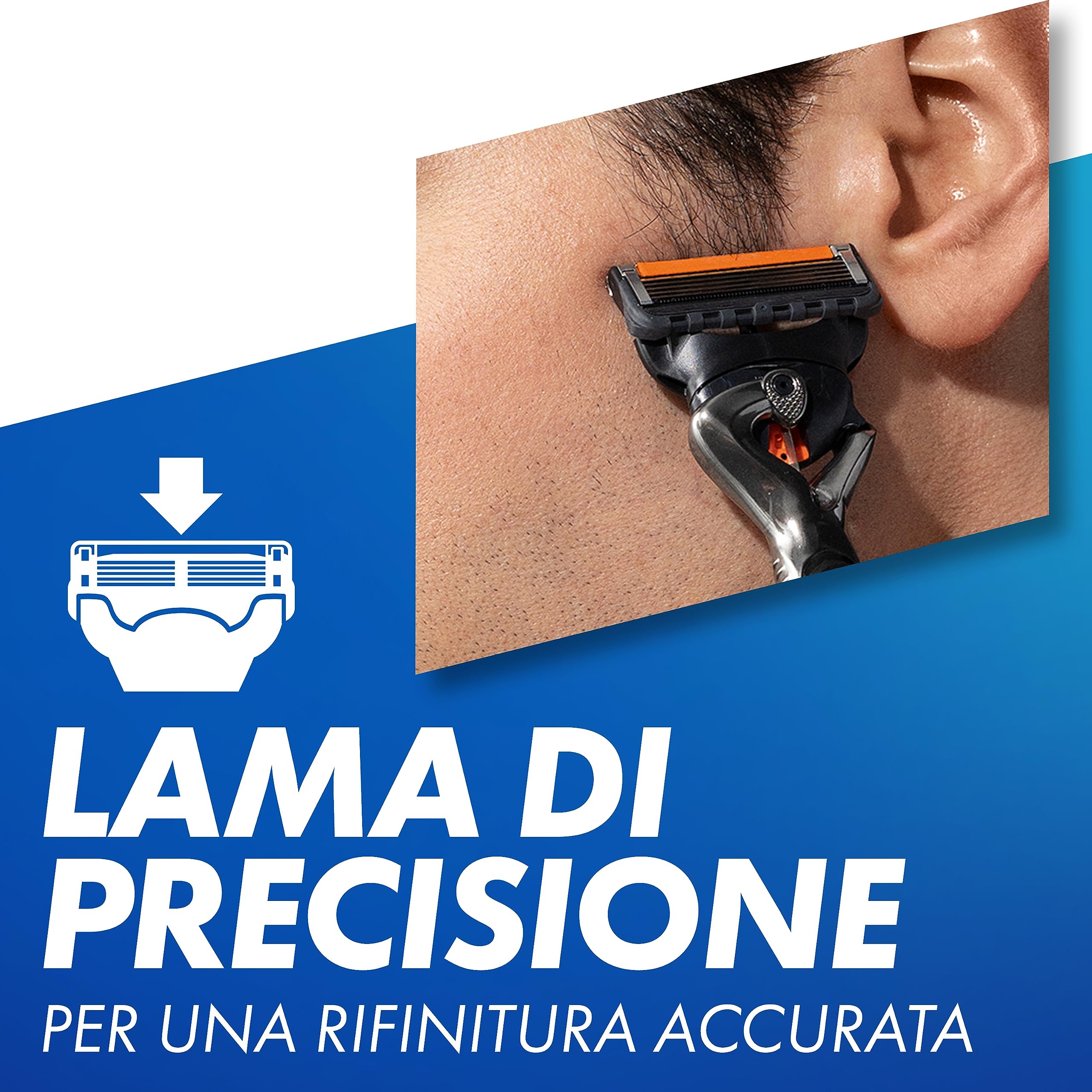 Gillette ProGlide 1 Rasoio Barba Manuale, 8 Lamette Gillette da Barba di Ricambio Per Una Rasatura Profonda, Con Lubrastrip e Supporto, Rasoio a Mano Libera, Starter Kit, Idea Regalo