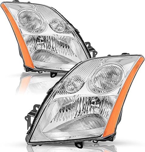 TUSDAR Juego de montaje de faros delanteros para Nissan Sentra 2007 2008 2009 4 puertas de repuesto halógeno para lado del conductor y pasajero