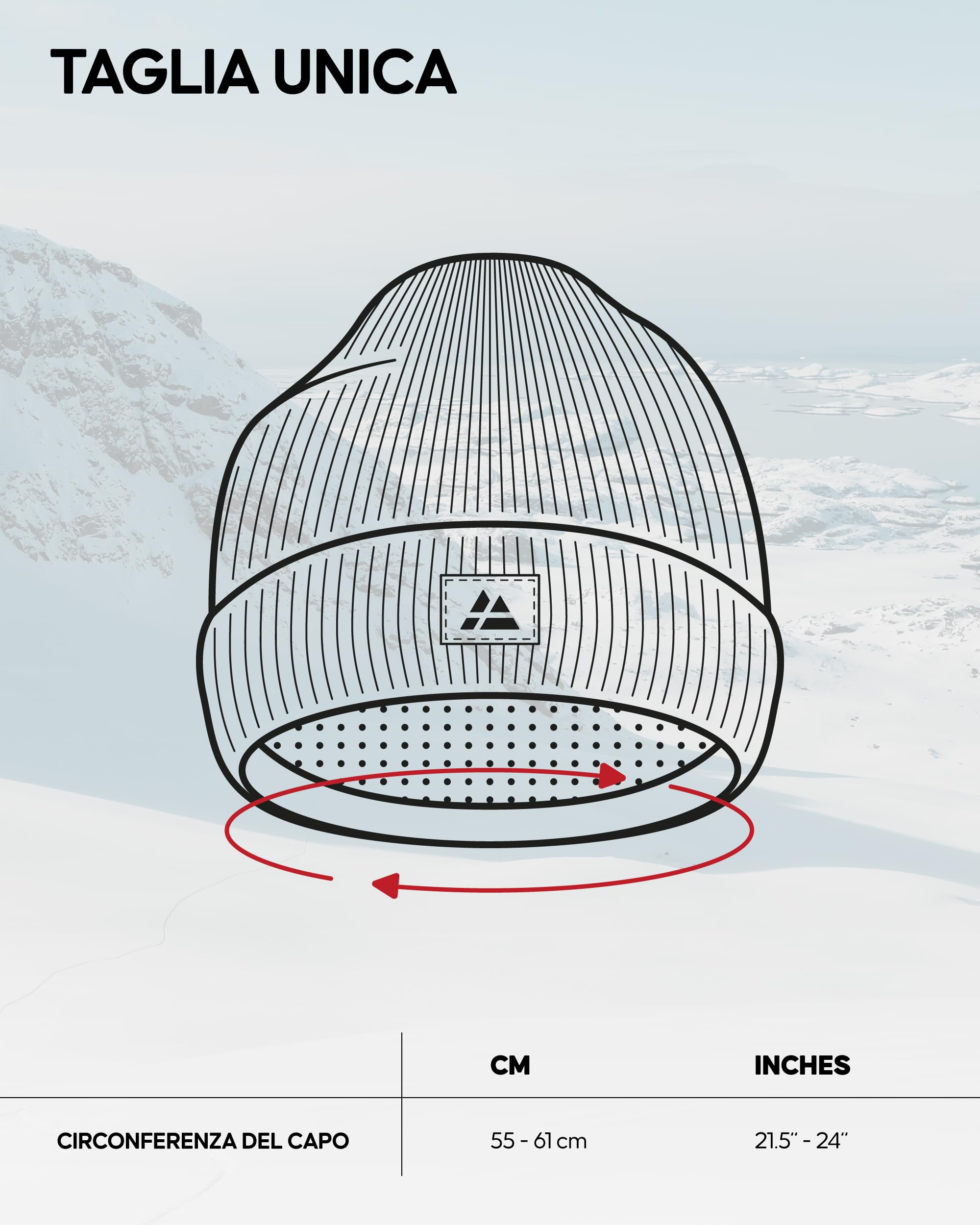DANISH ENDURANCE Cappello Uomo Invernale Foderato in Pile, Berretto Uomo e Donna, Materiali 100% Riciclati