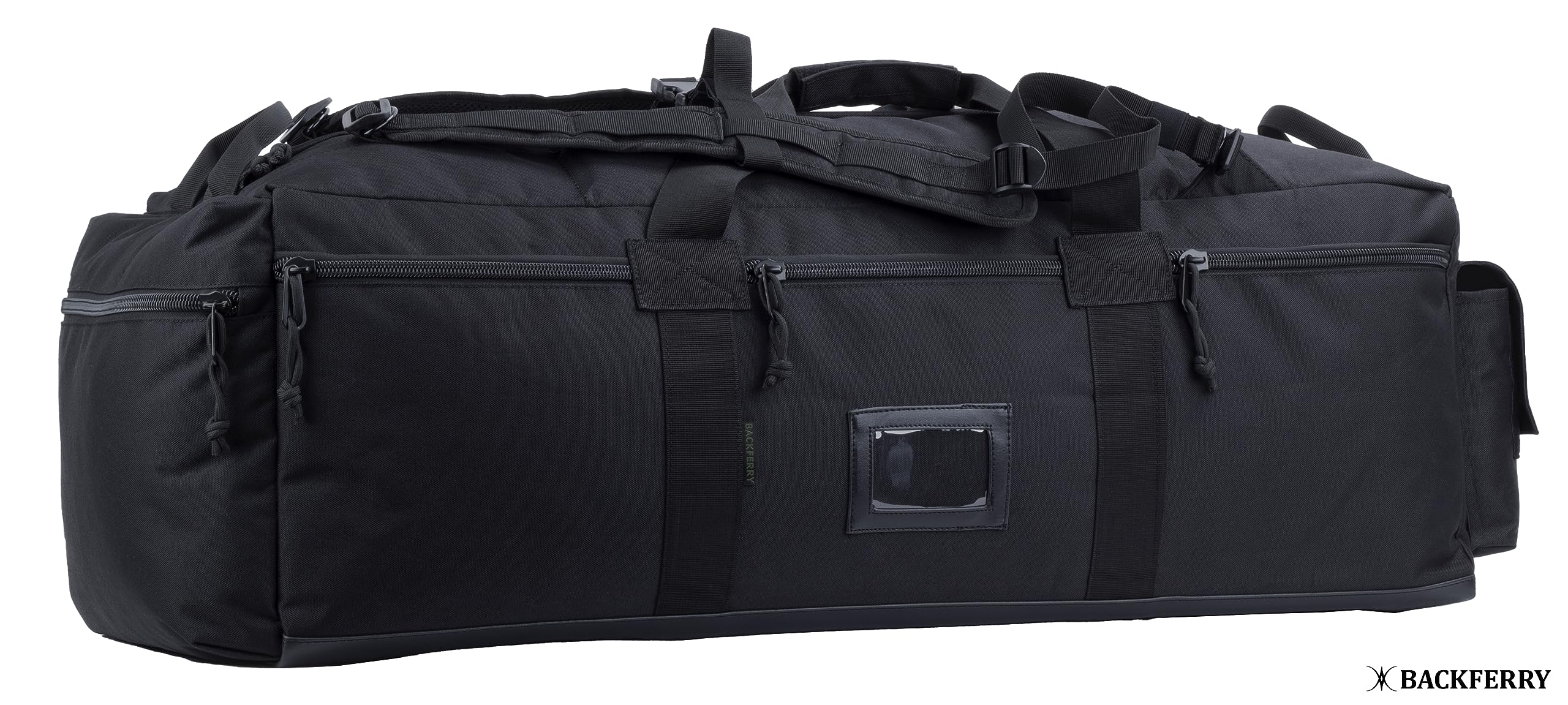 Duża wojskowa torba marynarska Army Holdall Bag torba podróżna Duffel Bag z odpinanymi paskami plecaka na ramię 80 litrów, Czarny, Torba podróżna