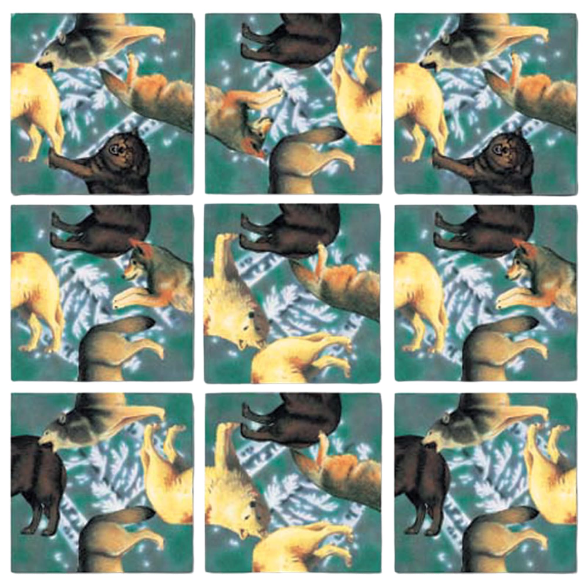 B. Dazzle -Wolves-9 Piece Scramble Square Puzzle - Challenging Brain Teaser for Children & Adults-Boosts Cognition and Problem Solving