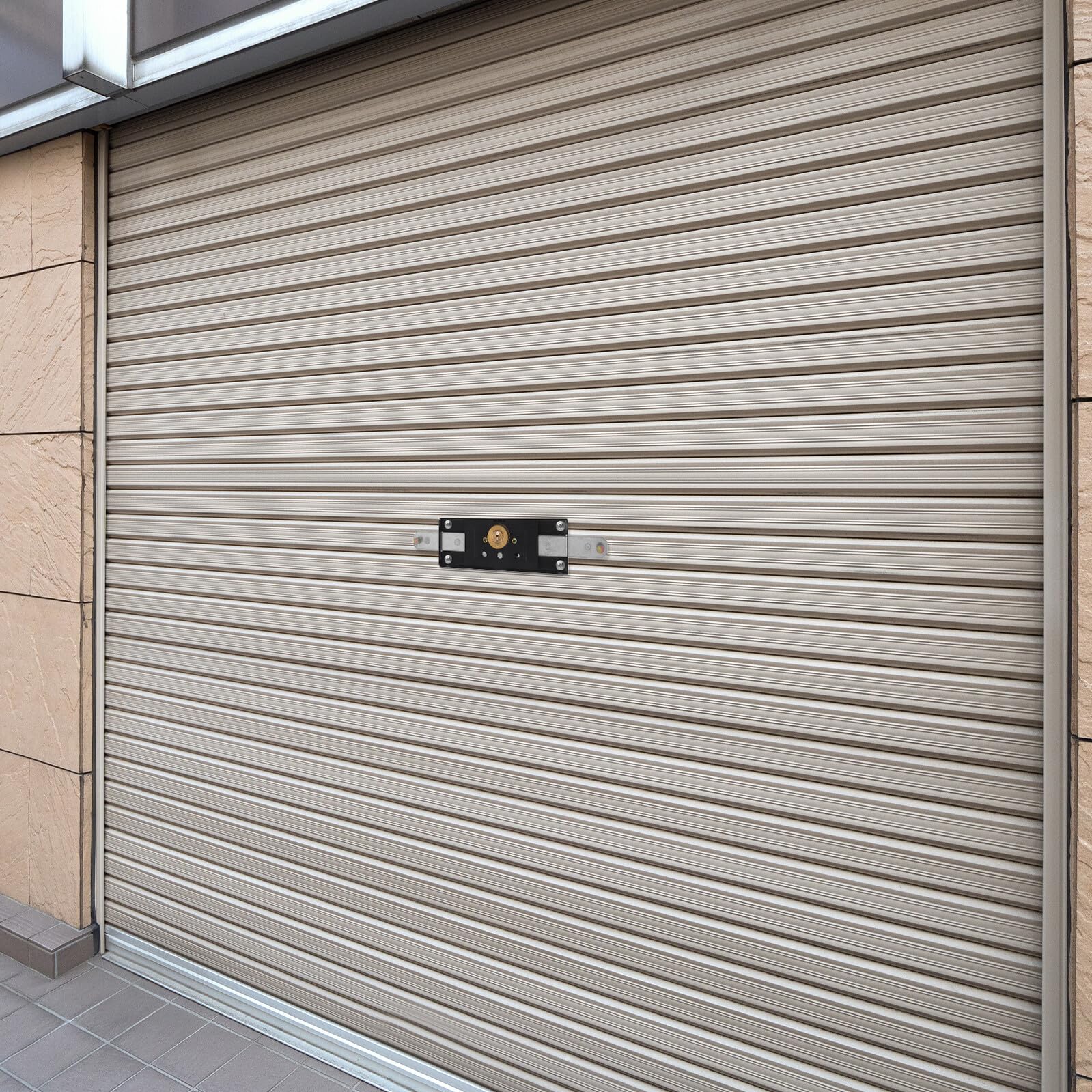 Serratura per Porta Serranda in Ferro per Garage, Uso Commerciale | Chiusura per Porte Avvolgibili e Saracinesche, Design Robusto e Affidabile, Aspetto Moderno