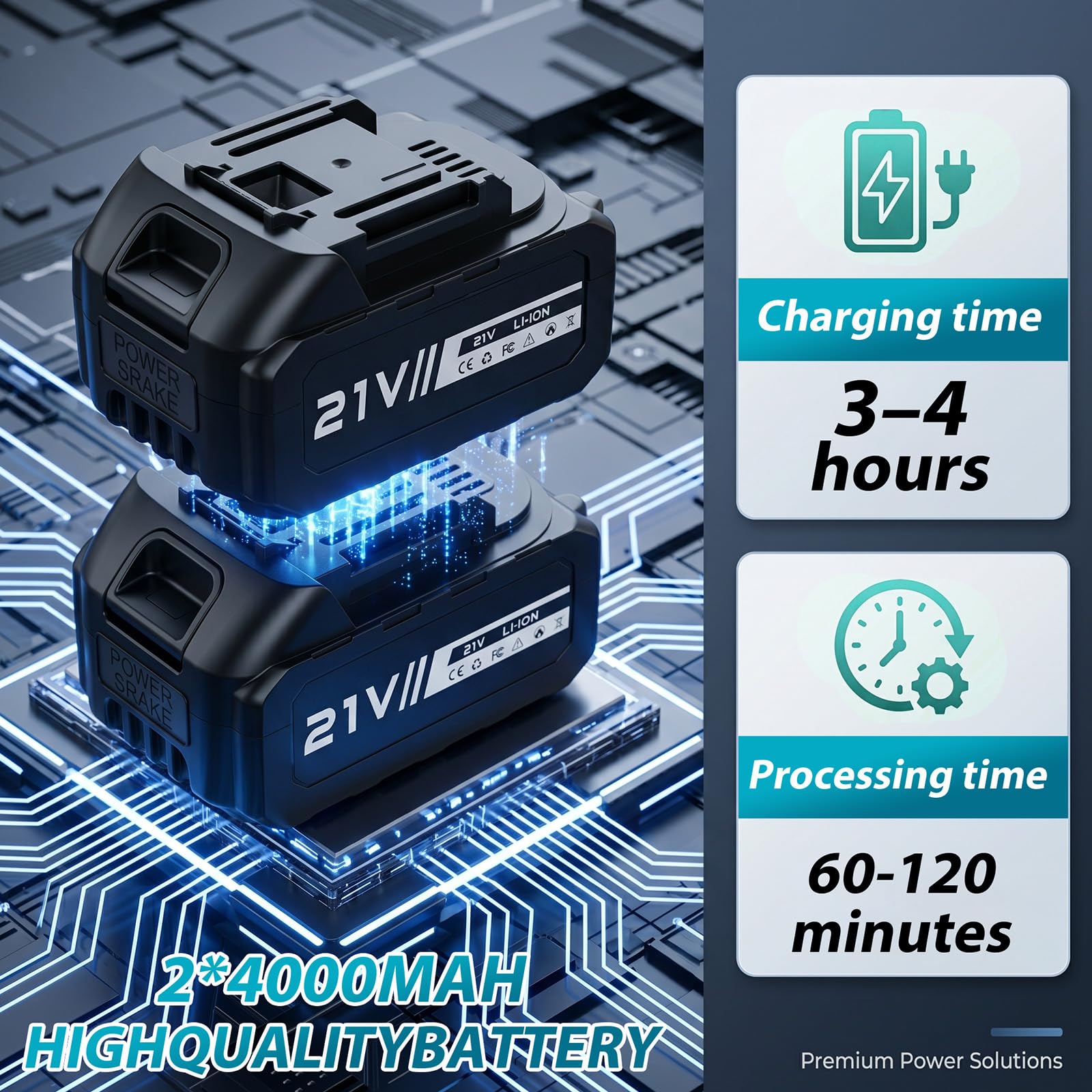 Akumulatorowa myjka wysokociśnieniowa 120 bar z 2 x akumulatorem 4,0 Ah, 1500 W, bezszczotkowa myjka ciśnieniowa z 4 poziomami ciśnienia, 600 l/h, ekran dotykowy, dysza 6 w 1 i wąż 5 m do samochodu