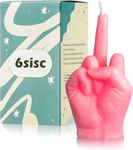 6sisc Vela perfumada de dedo medio, color oro rosa, danés, pastel, decoración estética, pino, aromaterapia, cera de soja, gesto de mano, fragancia