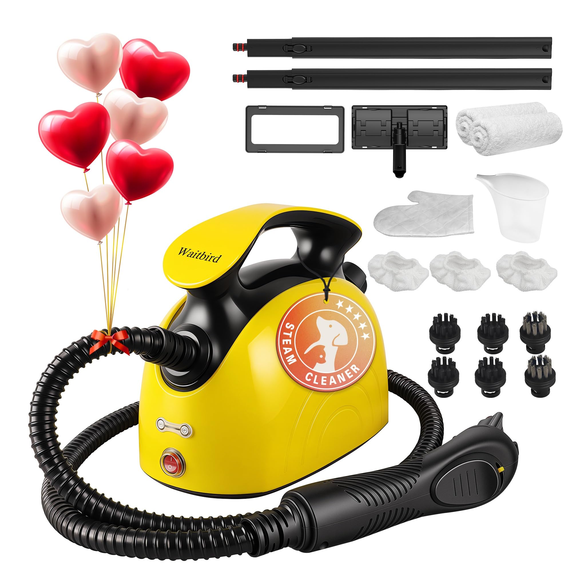 Steam cleaner, 1500w Steamer Cleaning Fast Heating Multi-Surface Steam Cleaner for Home?Steamer Cleaning for Grout