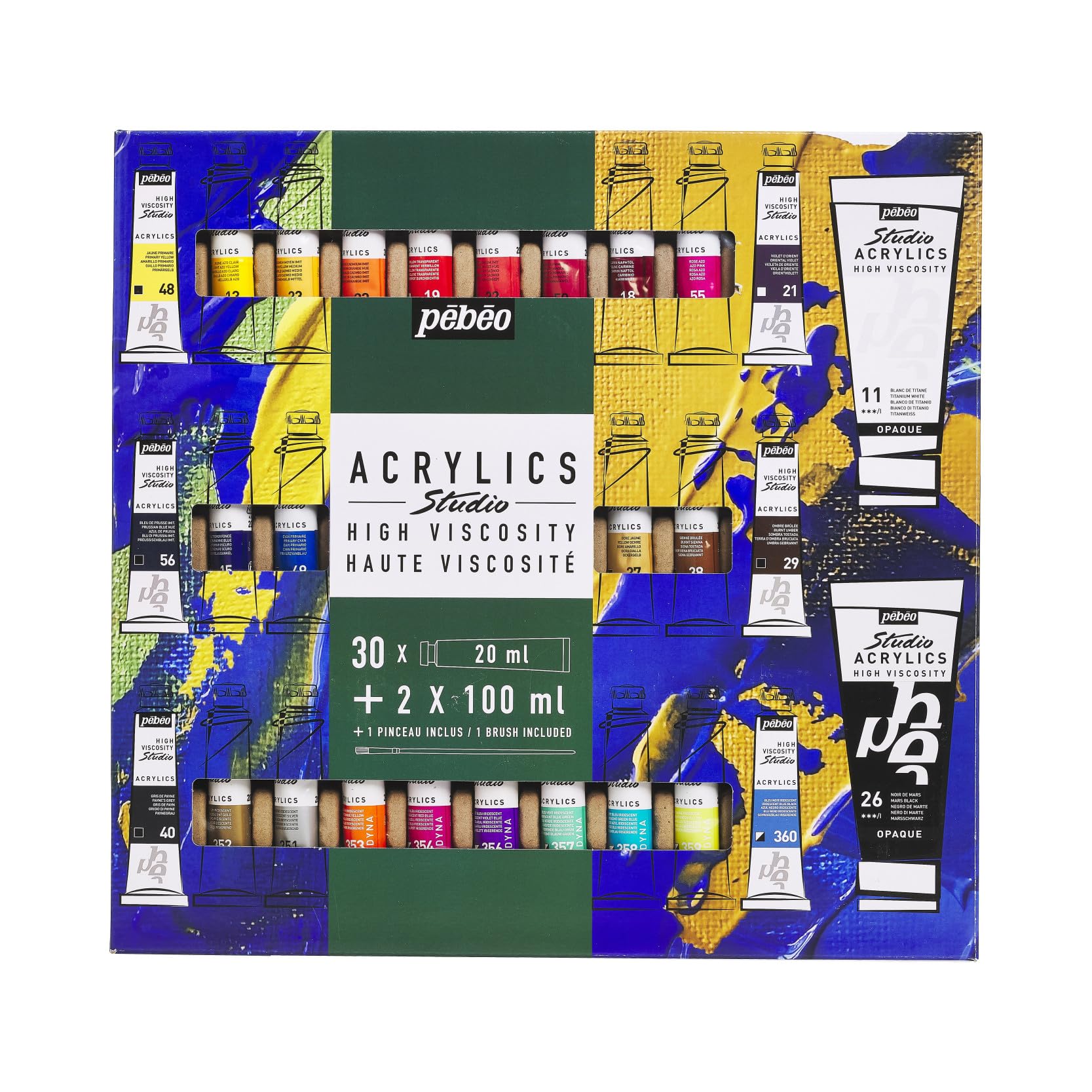 Set de pintura acrílica PEBEO Studio para regalar a estudiantes de arte y aficionados