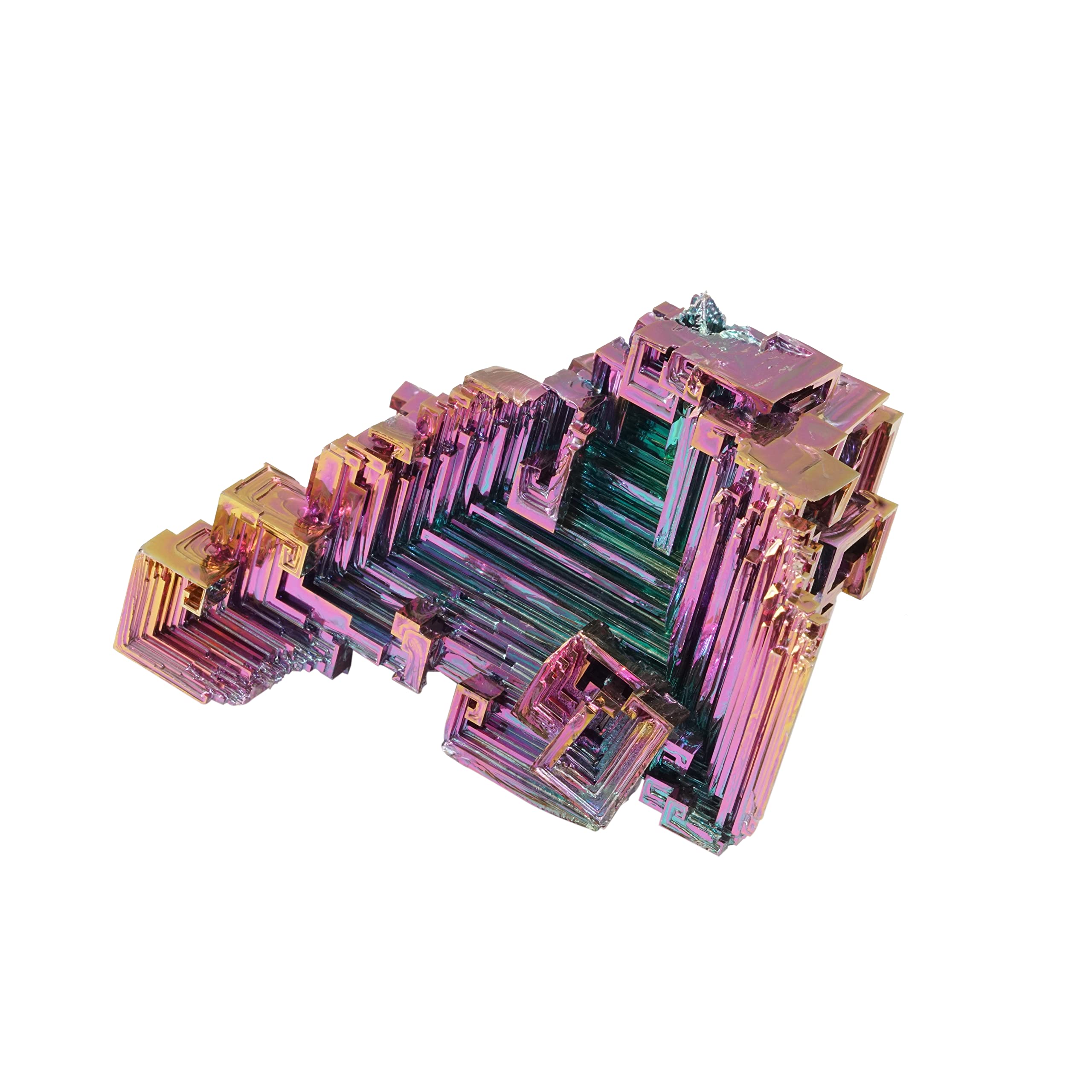 Bismuth Crystal, Large Bismuth Mineral Specimen, Irregular Healing Stone, Rainbow Aurora Quartz Cluster, Energy Reiki Wicca Therapy, for Rock Collection Decoration, Crystal Gifts