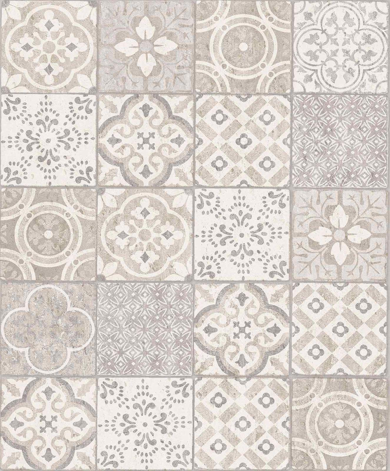 Grandeco SA2303 Line Salinas Pattern Wallpaper, Multi-Colour