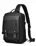 BASICPOWER Laptop Sling Bag for Men Women, Sling Backpack Crossbody Bag Fits 14 inch Computer with USB Port Anti-theft