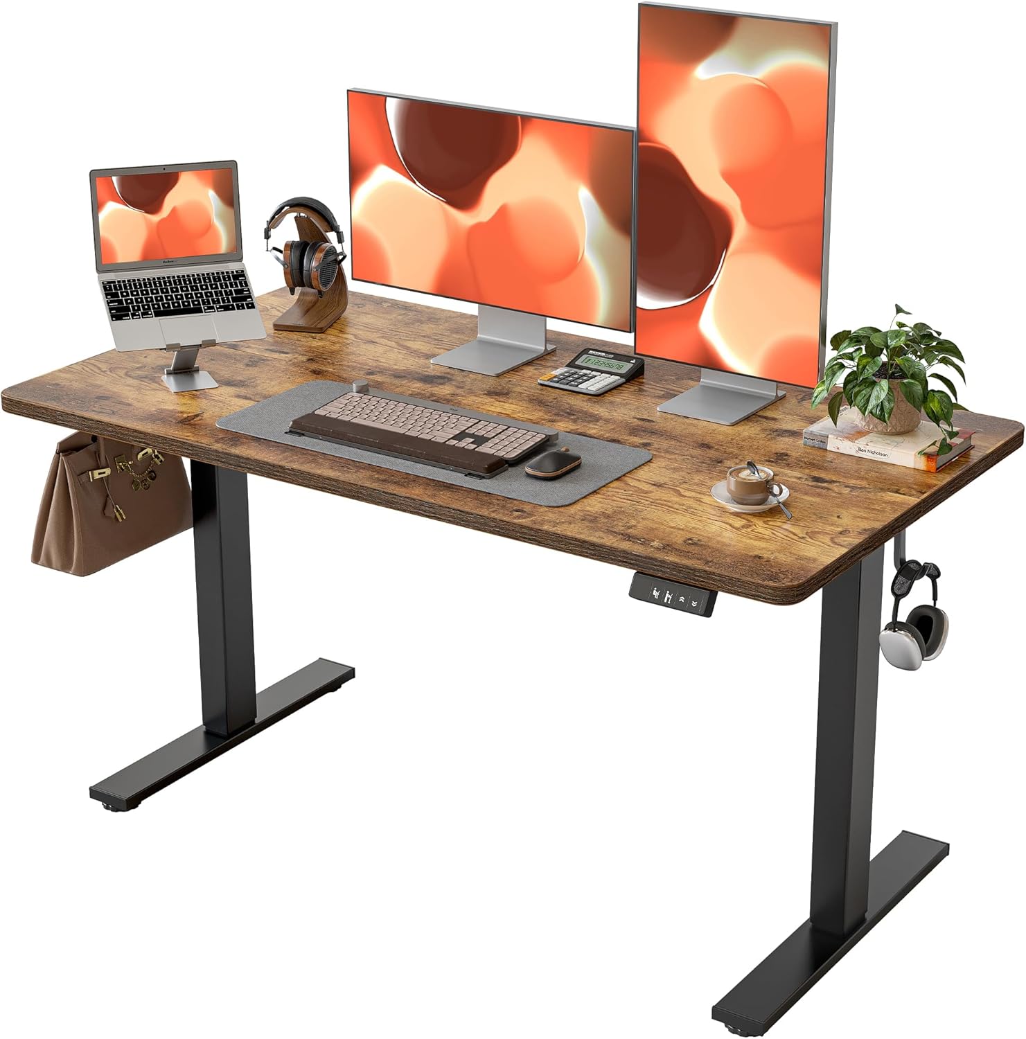 TIQLAB Standing Desk 55×28 inch Adjustable Height