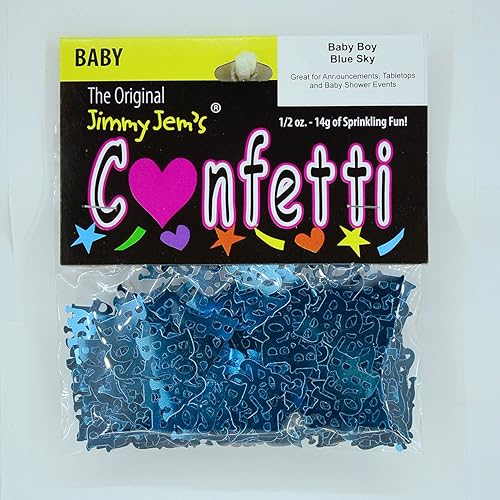 Miniatura 2 de Confetti Word Baby Boy Blue Sky - Bolsas de 4 medias onzas (2 onzas) #7745 Q02