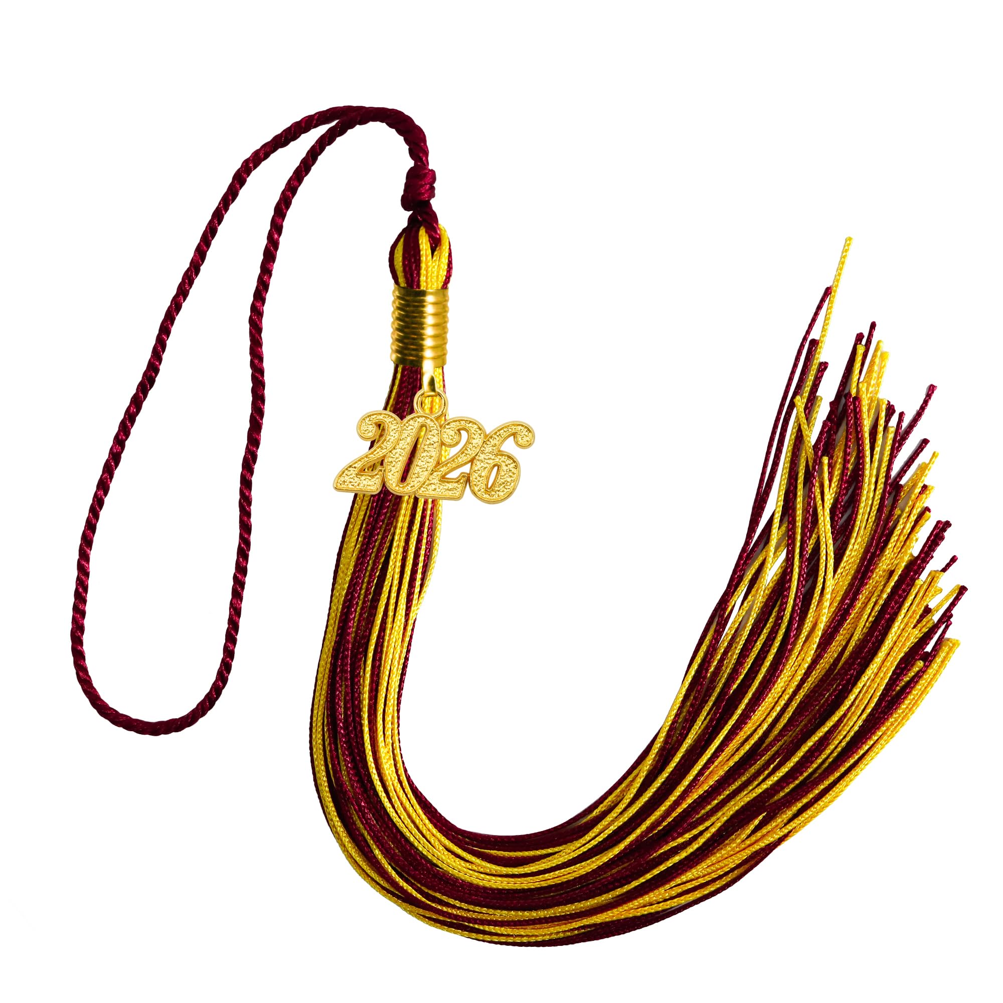 GraduationMall Single&amp;Multiple Color Graduation Tassel with 2026 Year Charm 9"